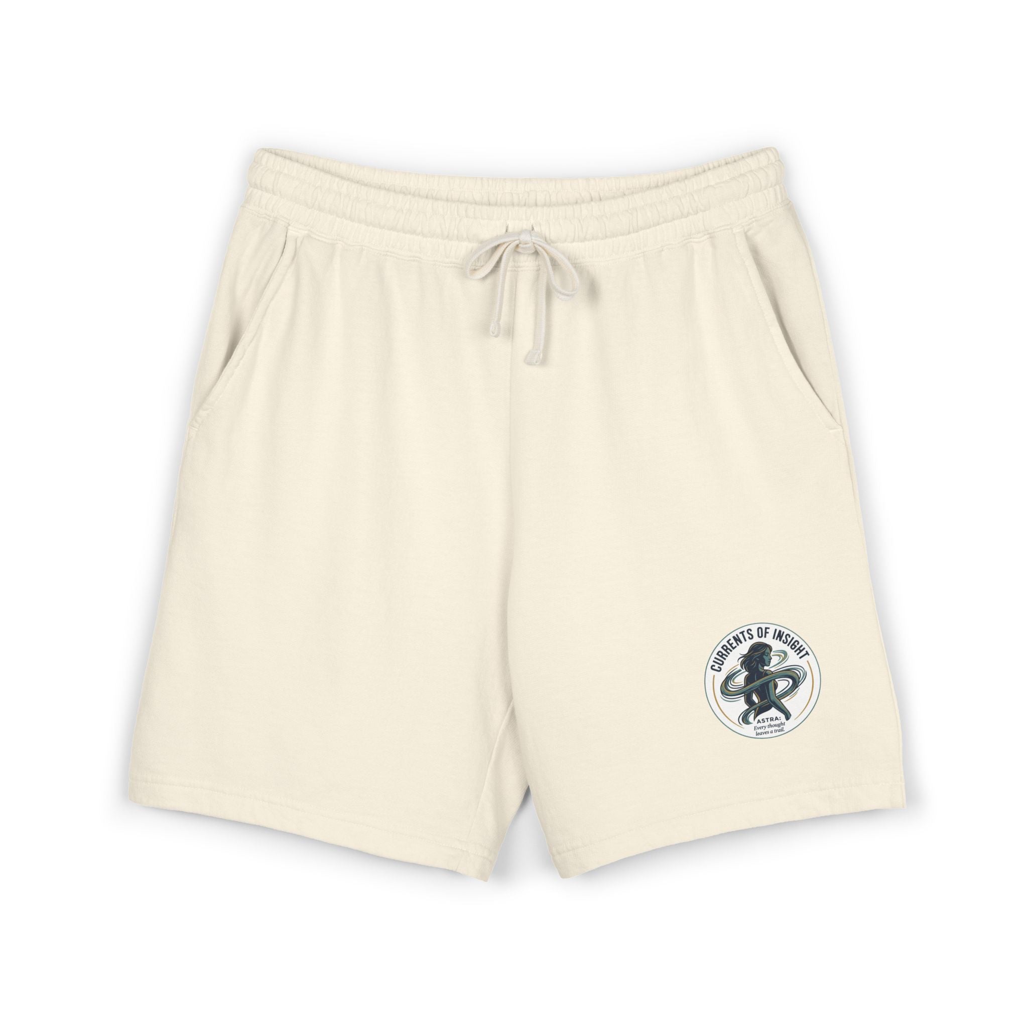 Power Runs Black Lightweight Fleece Sweat Shorts — Vintage Surf Patch by Power Runs Black