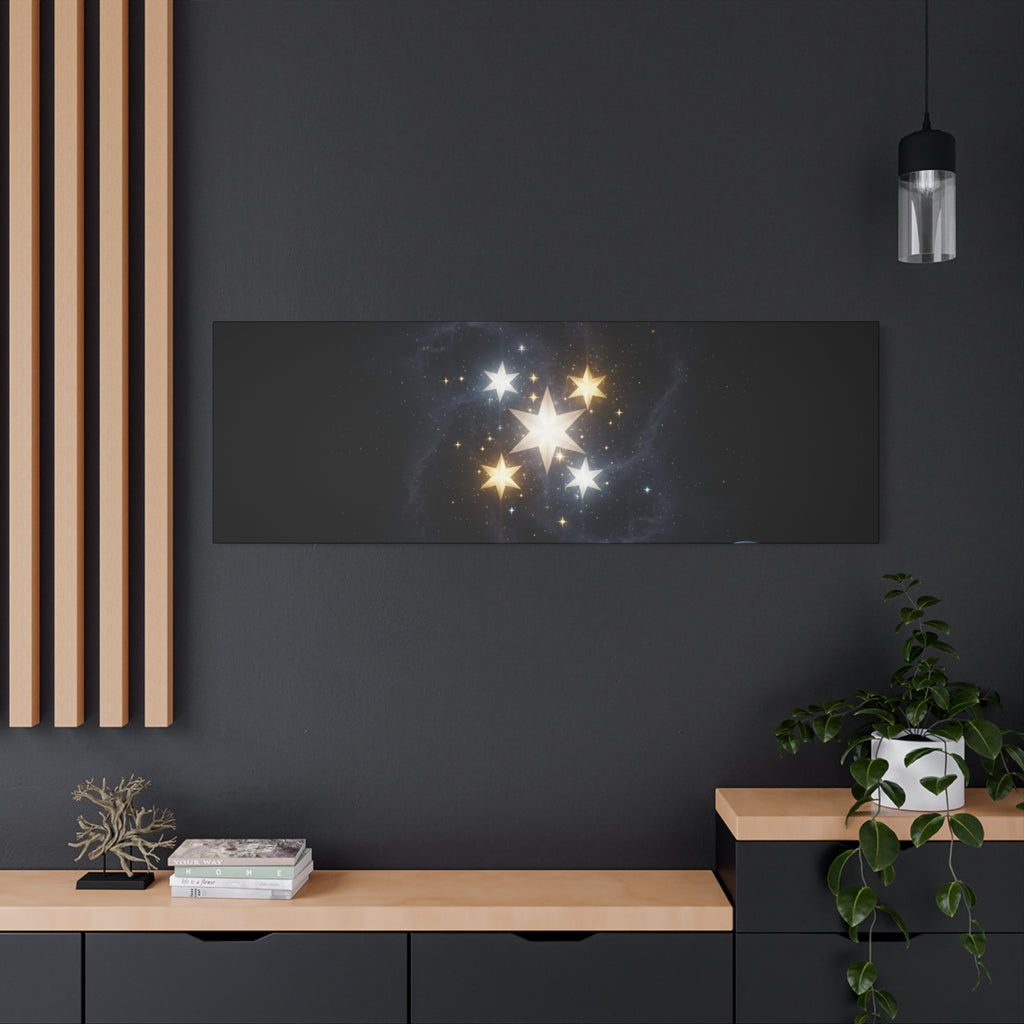 PRB Celestial Star Cluster Matte Canvas Print — Cosmic Planets Wall Art by Printify