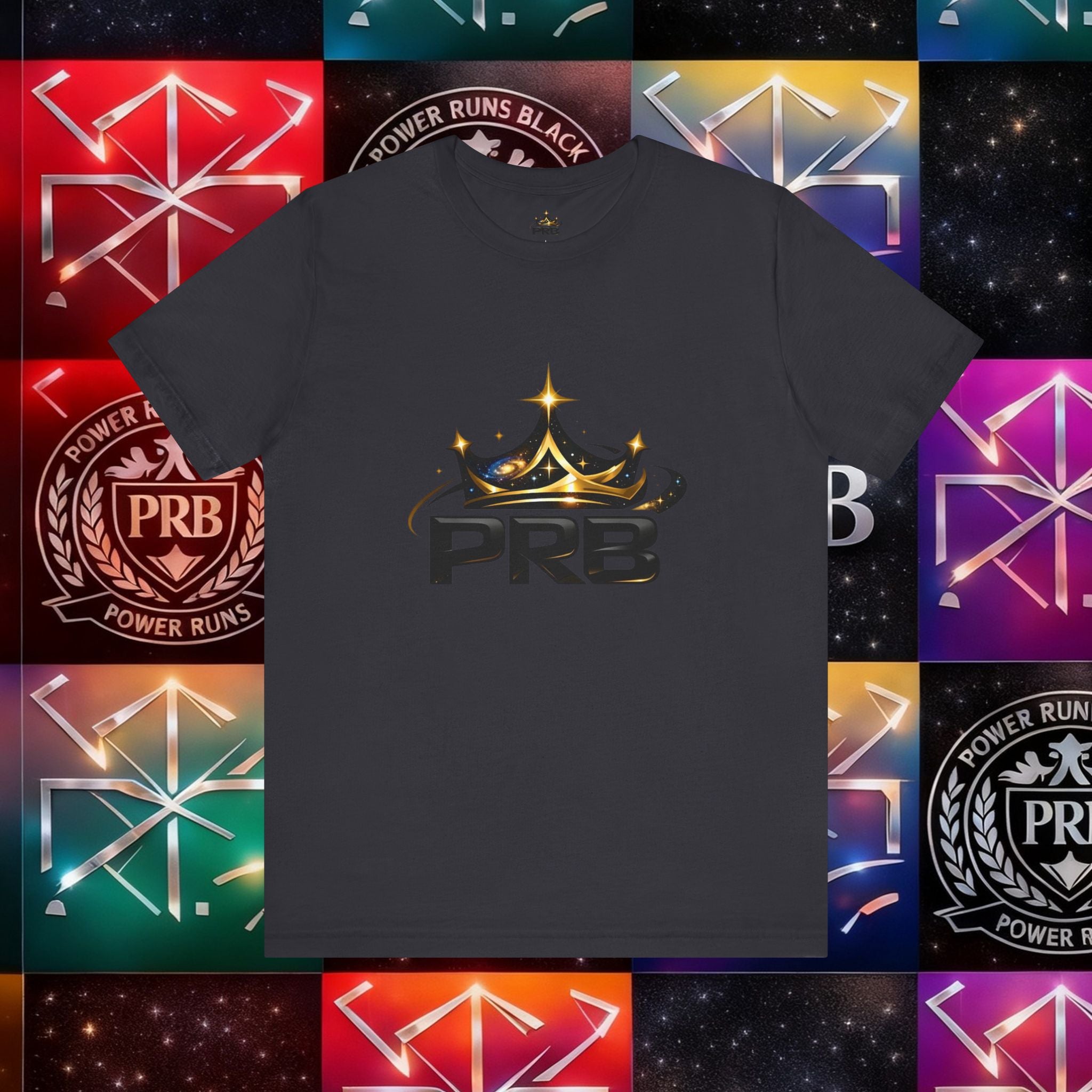 PRB Crown Tee — Graphic Logo T-Shirt by Power Runs Black