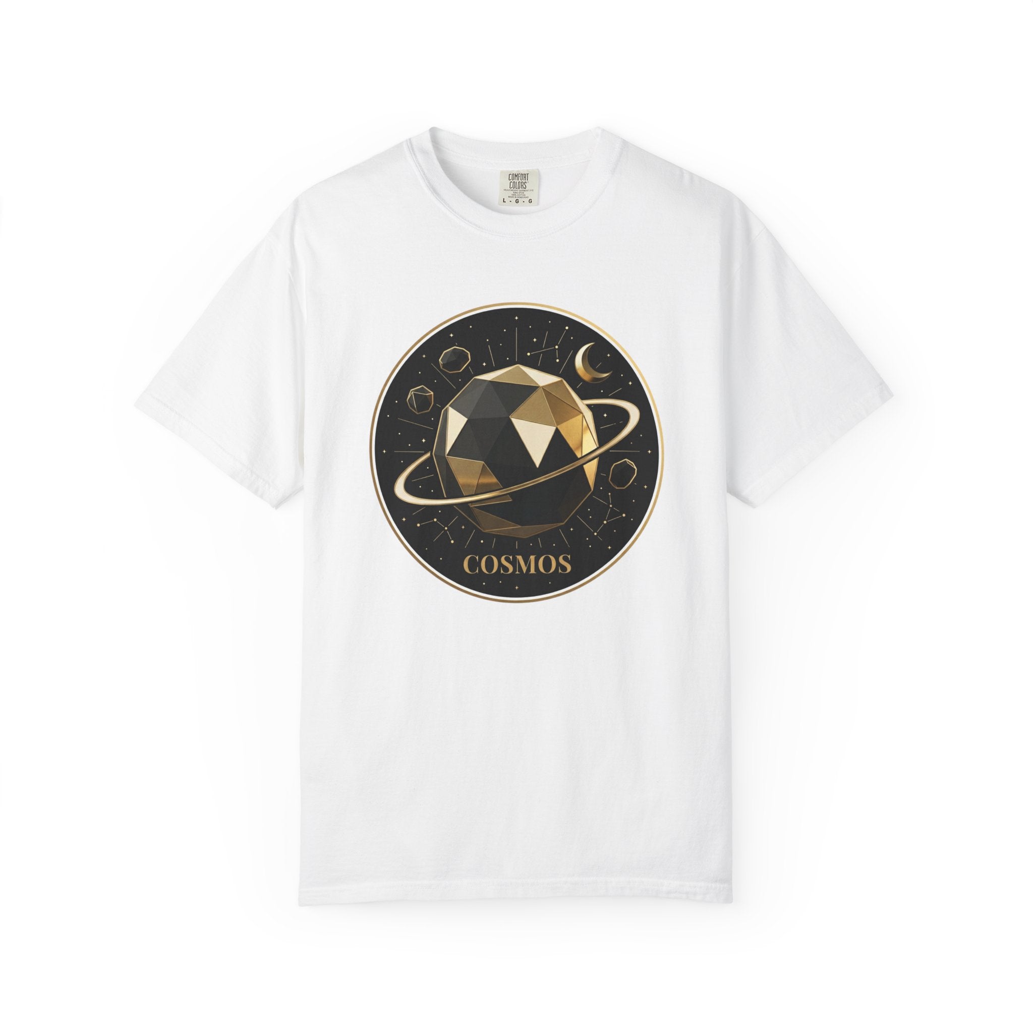 PRB Cosmos Geometric Planet T-Shirt by Power Runs Black