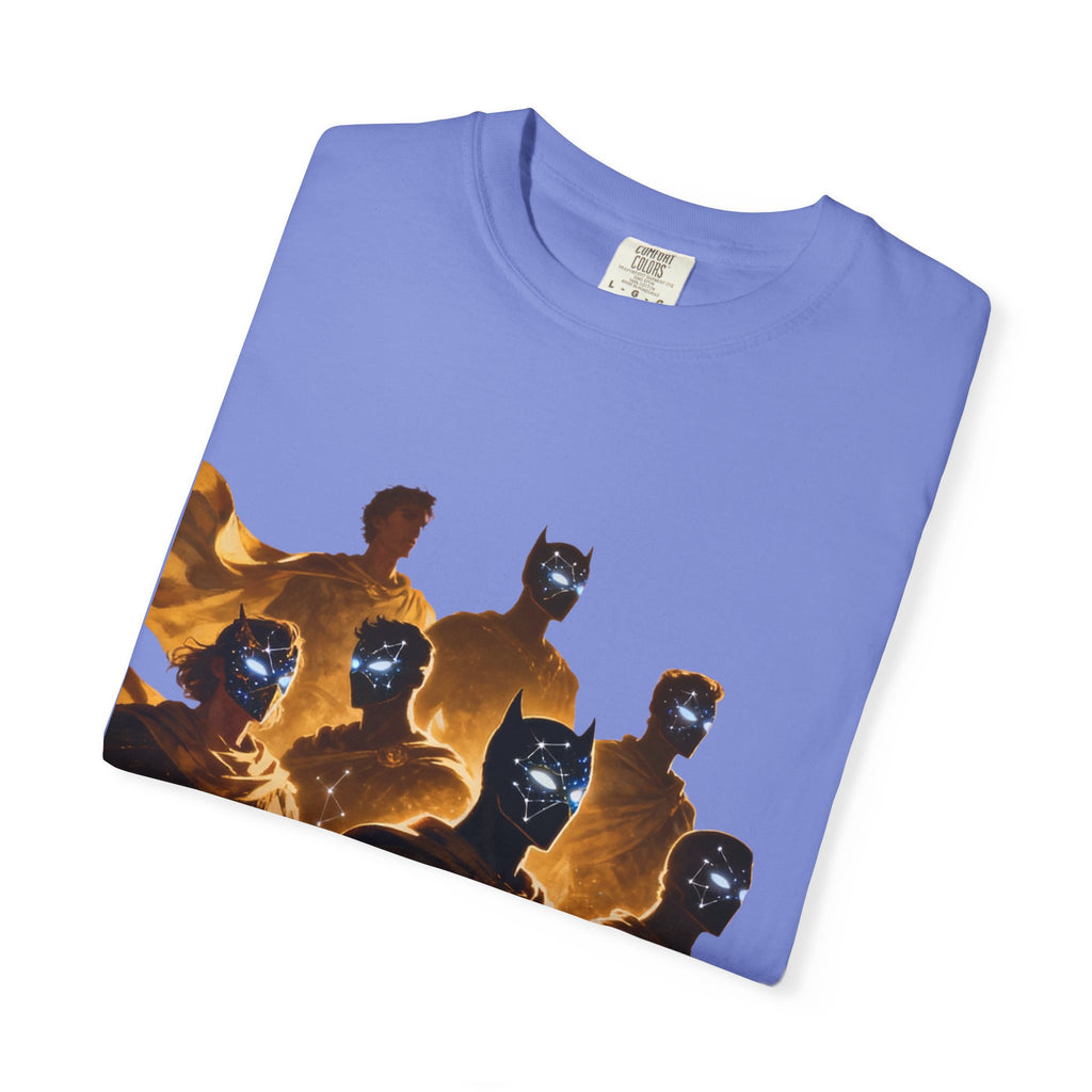 PRB Cosmic Heroes Graphic Tee (Golden Cloaks & Starry Faces) by Printify