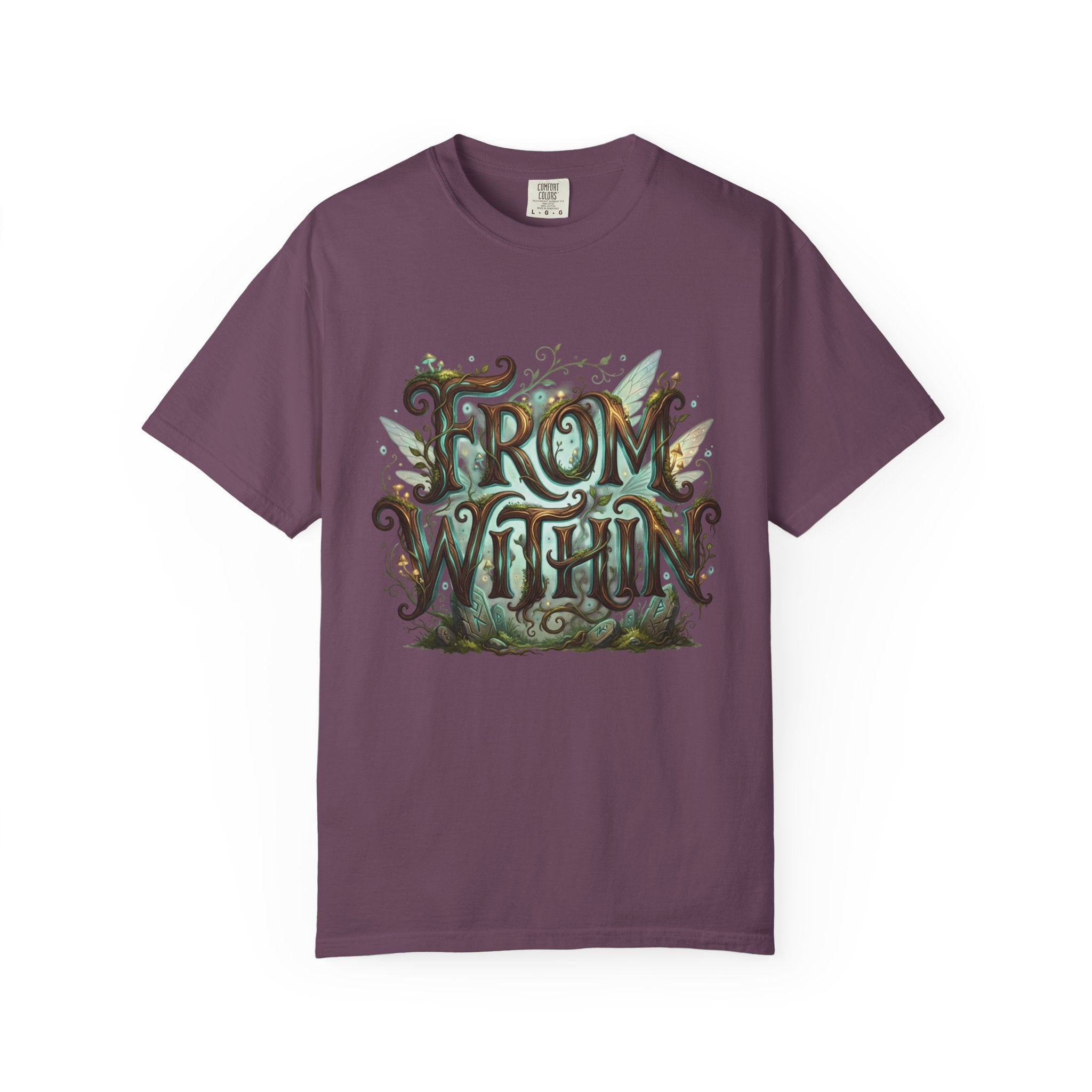 PRB From Within T-shirt | Nature Typography Forest Illustration by Power Runs Black
