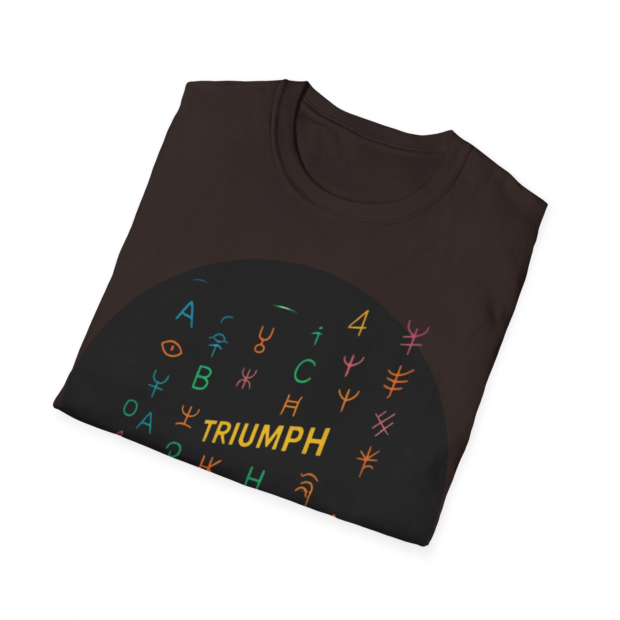 PRB Triumph Afro Hair Silhouette T-Shirt | Black Hair Alphabet Design by Power Runs Black