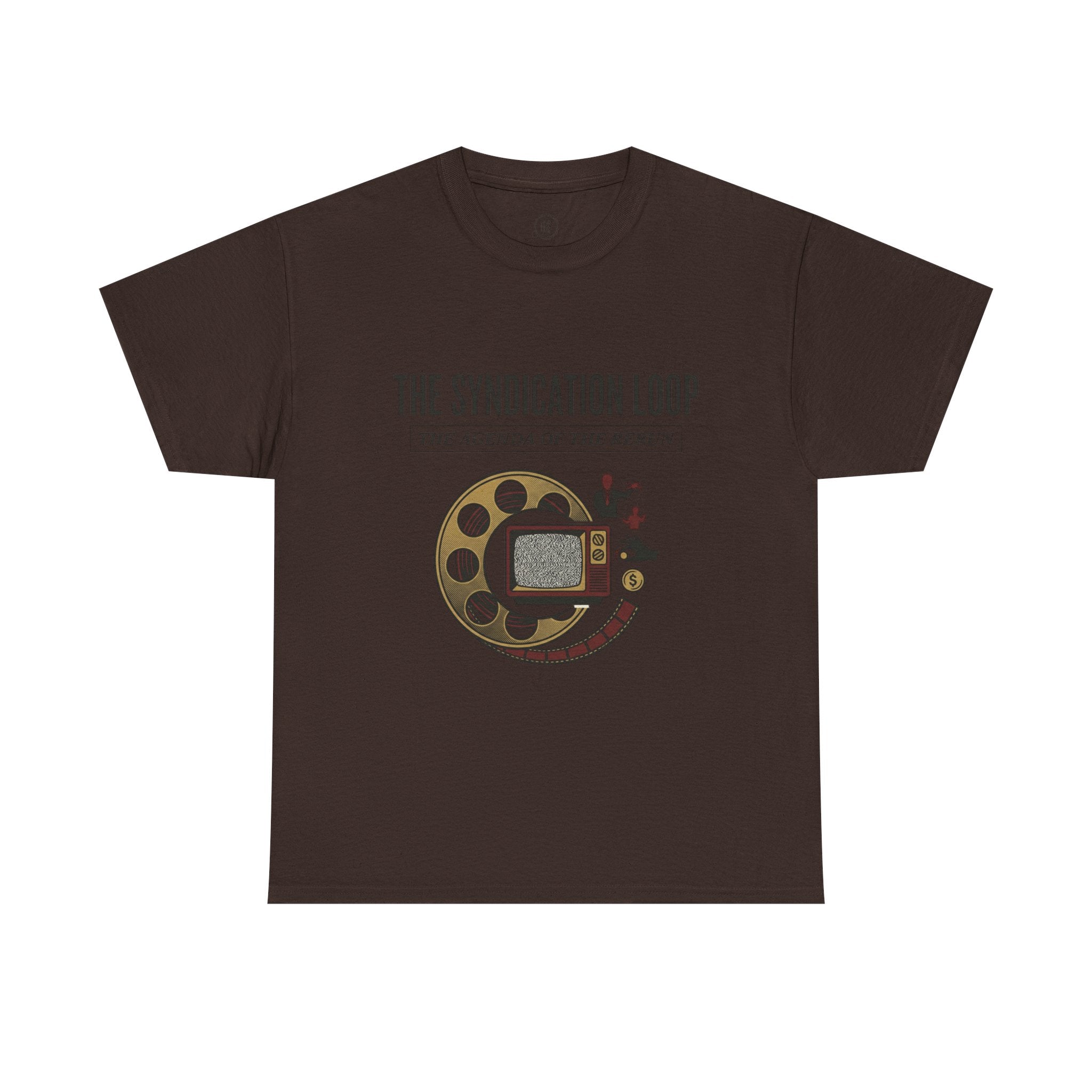 Power Runs Black — "The Agenda of the Arch" Retro TV Ouroboros Graphic Tee by Printify