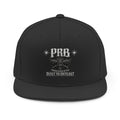 PRB Pyramid Wings logo Snapback Hat | Built to Outlast, Power Runs Black by Printify