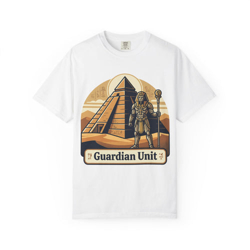 Power Runs Black PRB Guardian Unit T-Shirt — Egyptian Pyramid Sci‑Fi Graphic Tee by Printify