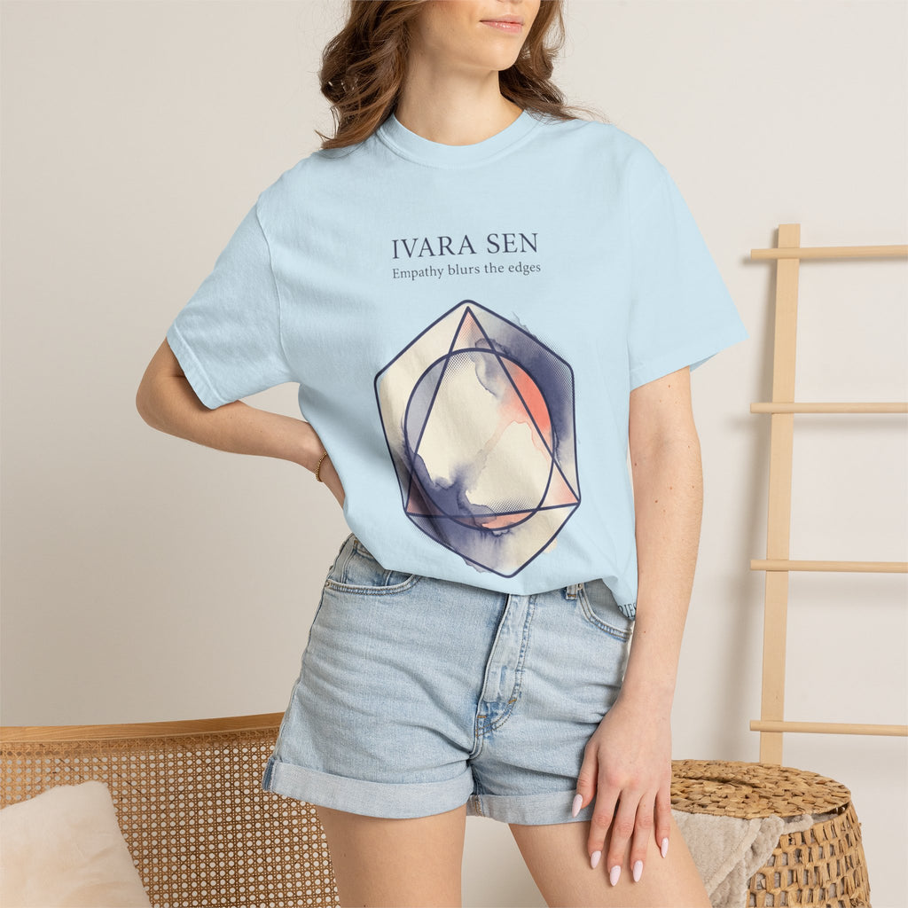 Power Runs Black PRB Abstract Geometric Tee — “Ivara Sen: Feeling Dissolves Boundaries” by Power Runs Black
