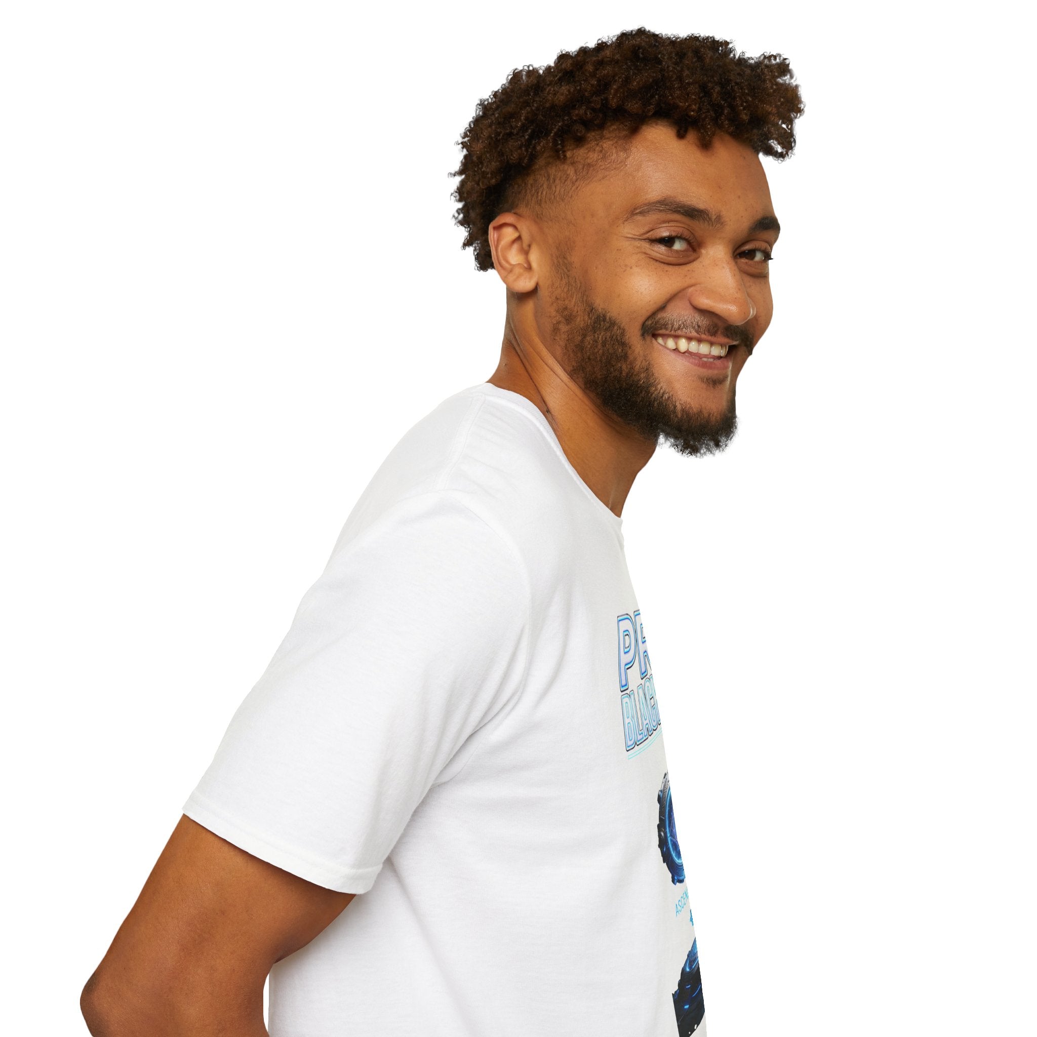 PRB Blackline Futuristic DJ Tee — Electronic Music Graphic T-Shirt by Power Runs Black