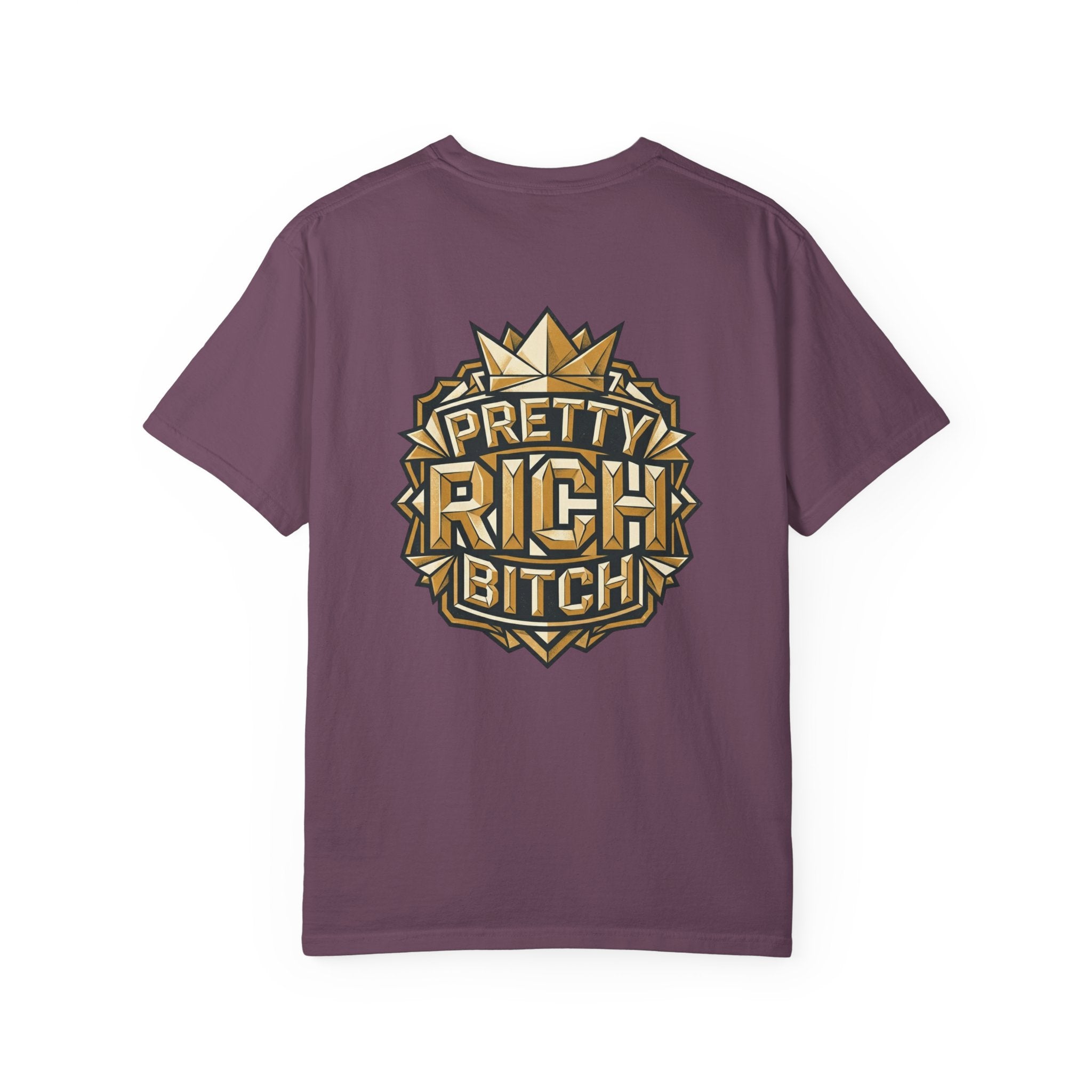 Pretty Rich Bitch The Collection by PRB T-Shirt — Bold Graphic Tee with Empowered Woman Portrait by Power Runs Black