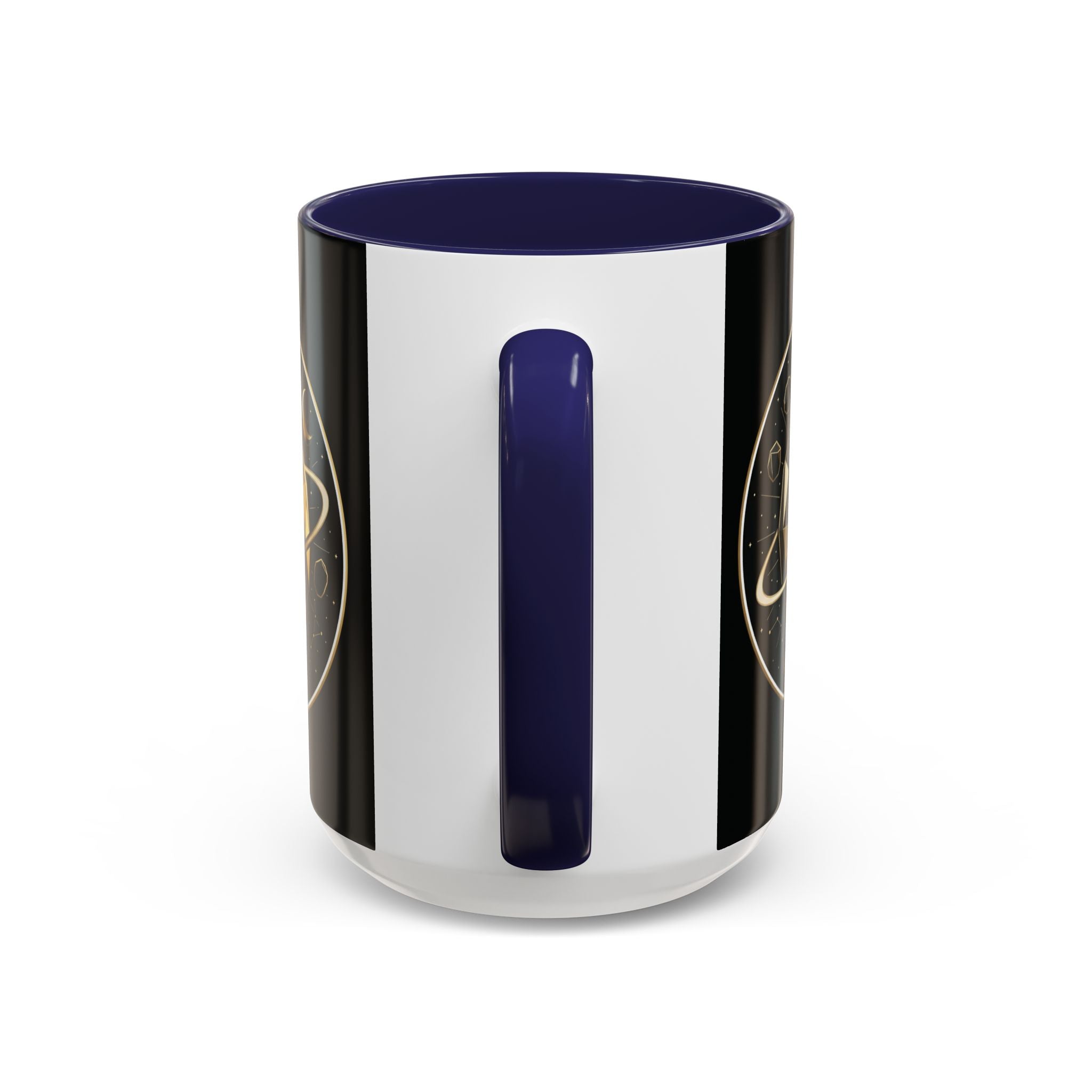 PRB Gold Cosmos Design Accent Coffee Mug | The Break, Planet Illustration by Power Runs Black