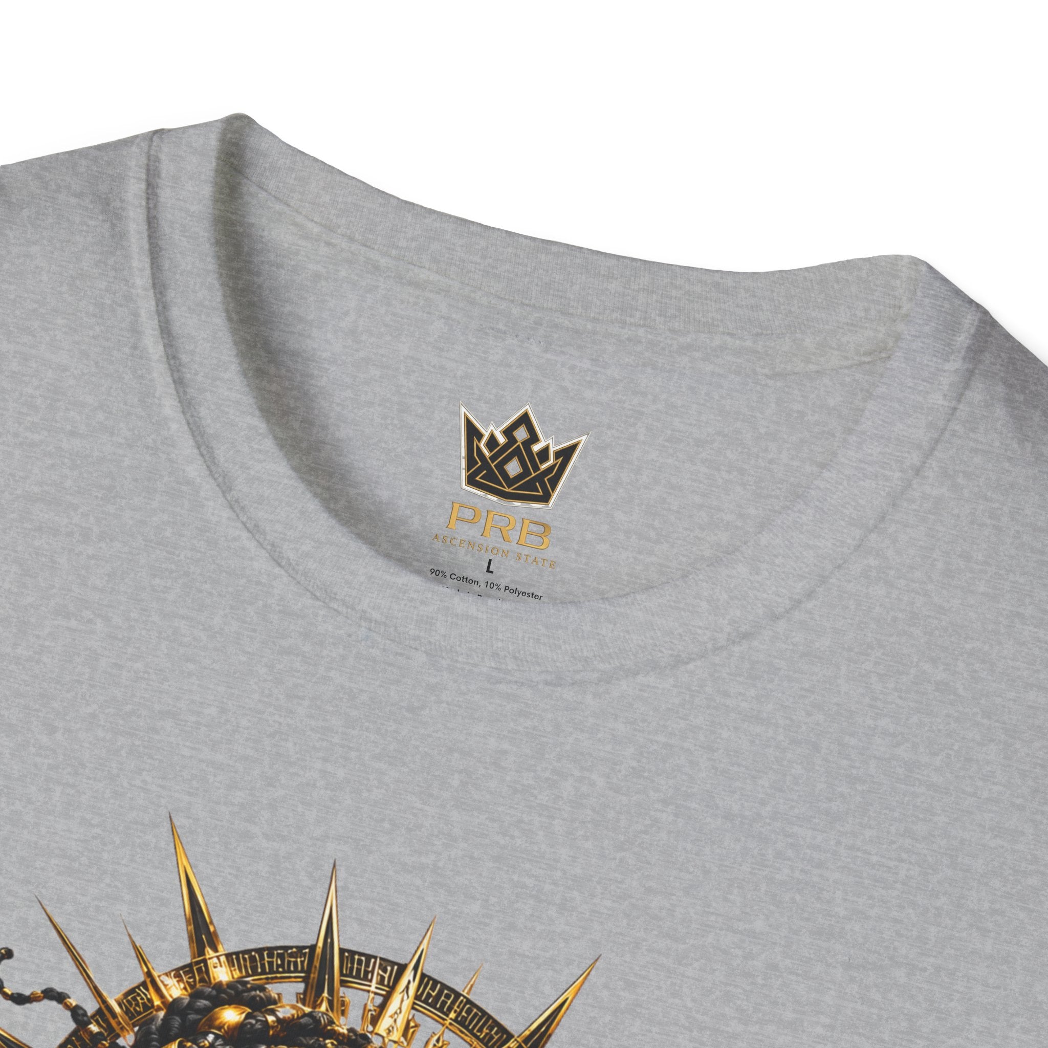 Power Runs Black PRB | Black Woman Portrait, Gold Accents Panther Graphics T by Power Runs Black