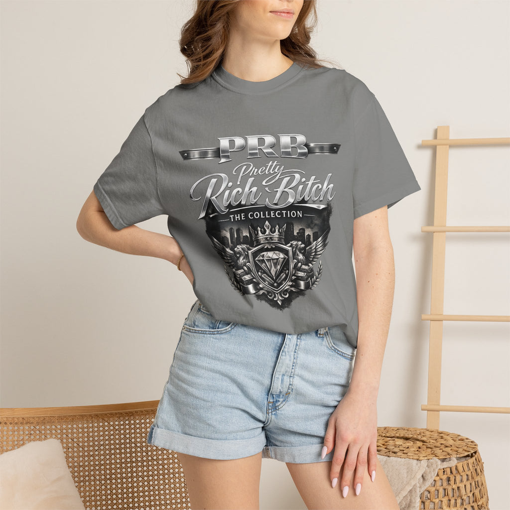 PRB Rebel Biker Crest T-Shirt | Vintage Motorcycle Emblem Tee by Power Runs Black