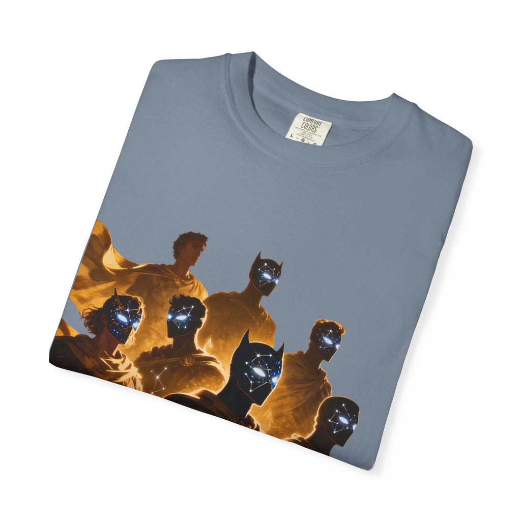 PRB Cosmic Heroes Graphic Tee (Golden Cloaks & Starry Faces) by Printify