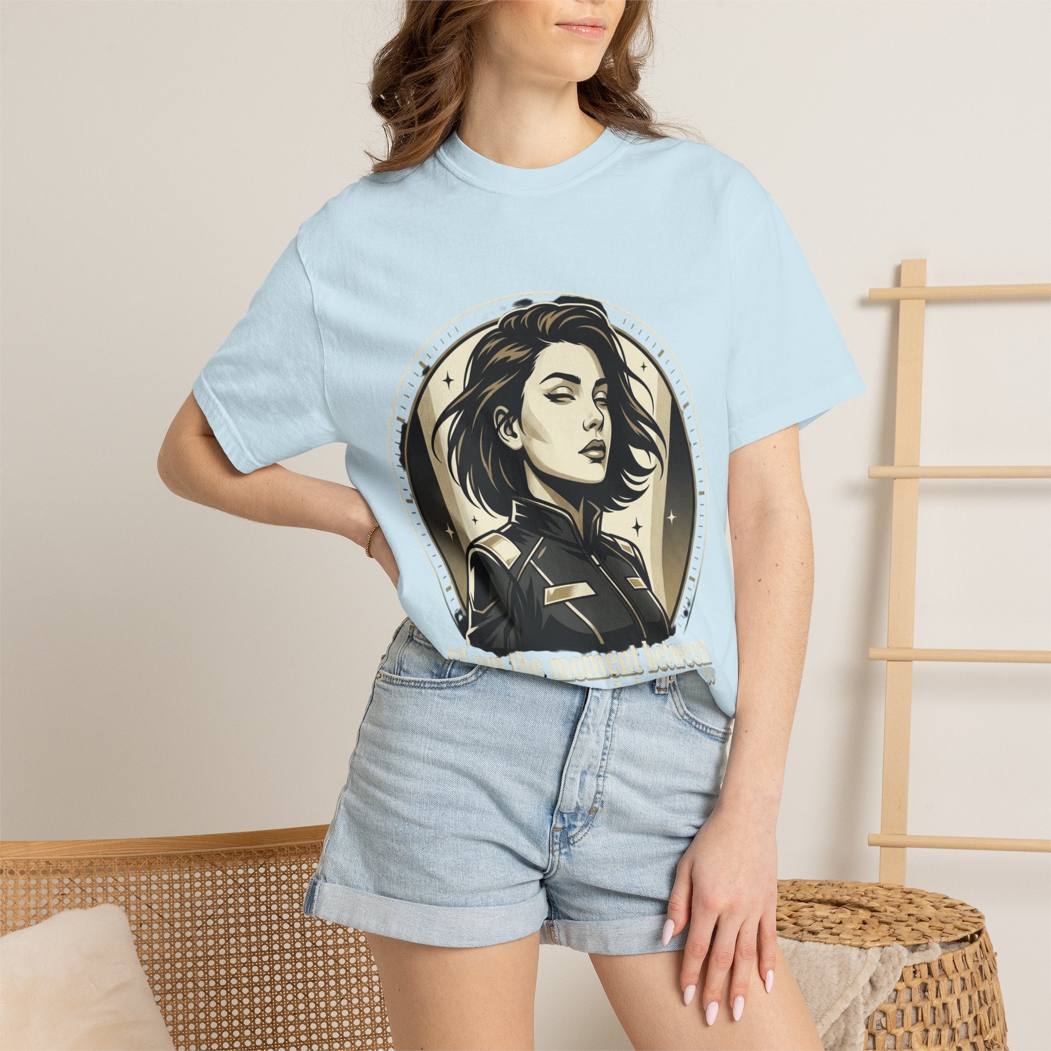 Power Runs Black Retro Space Captain Portrait T-Shirt — 'Fearless Commander' Graphic Tee by Power Runs Black