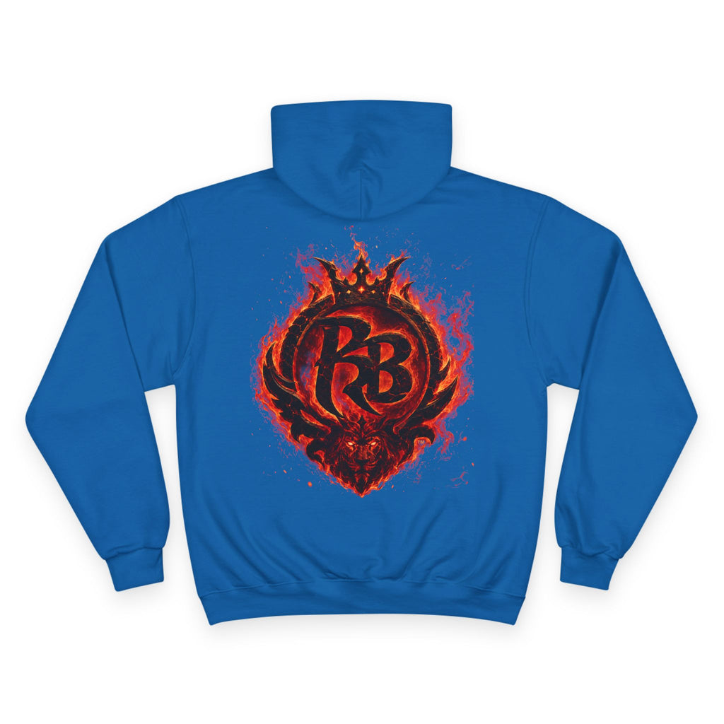 Power Runs Black logo hoodie | Flame crest design by Power Runs Black