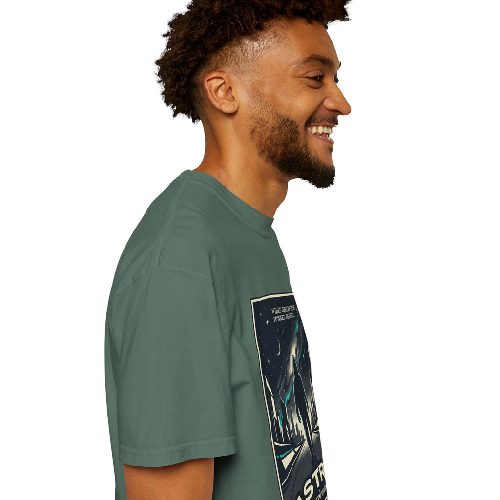 Power Runs Black Astra Sci‑Fi Graphic T-Shirt — "I walk toward understanding" Poster Design by Power Runs Black