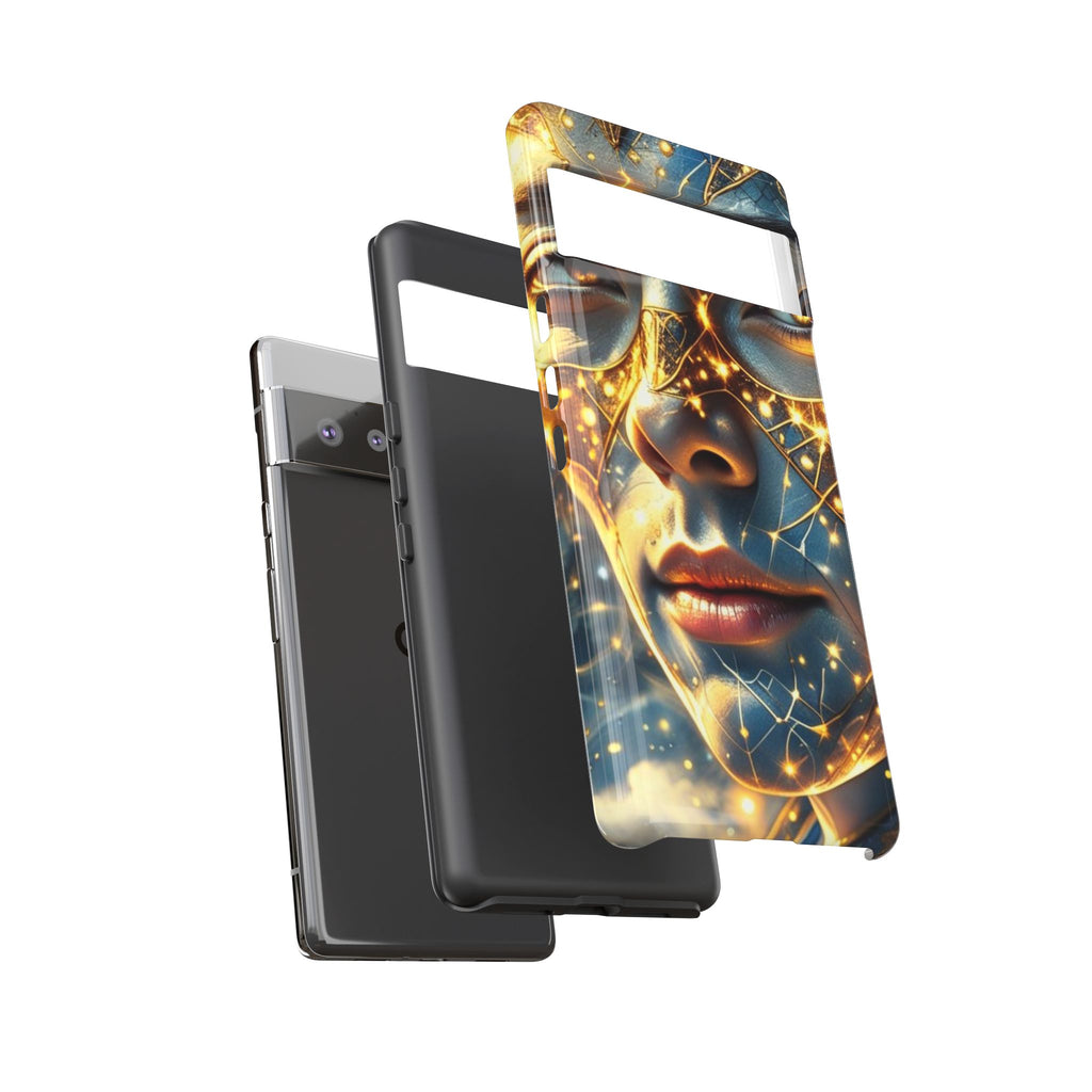 PRB Galactic Portrait Tough Case | Cosmic Face Phone Case, Starry Nebula Design by Printify