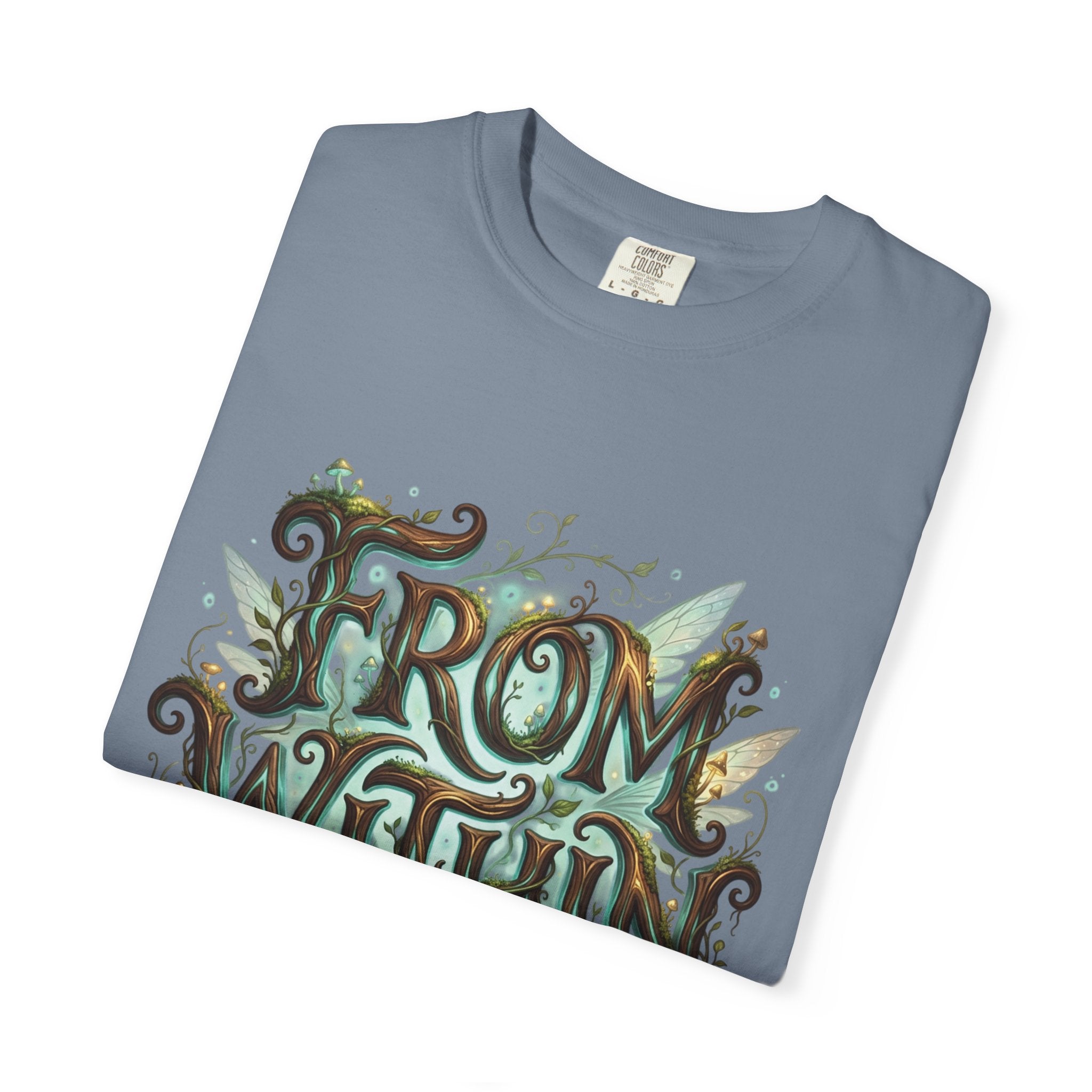 PRB From Within T-shirt | Nature Typography Forest Illustration by Power Runs Black