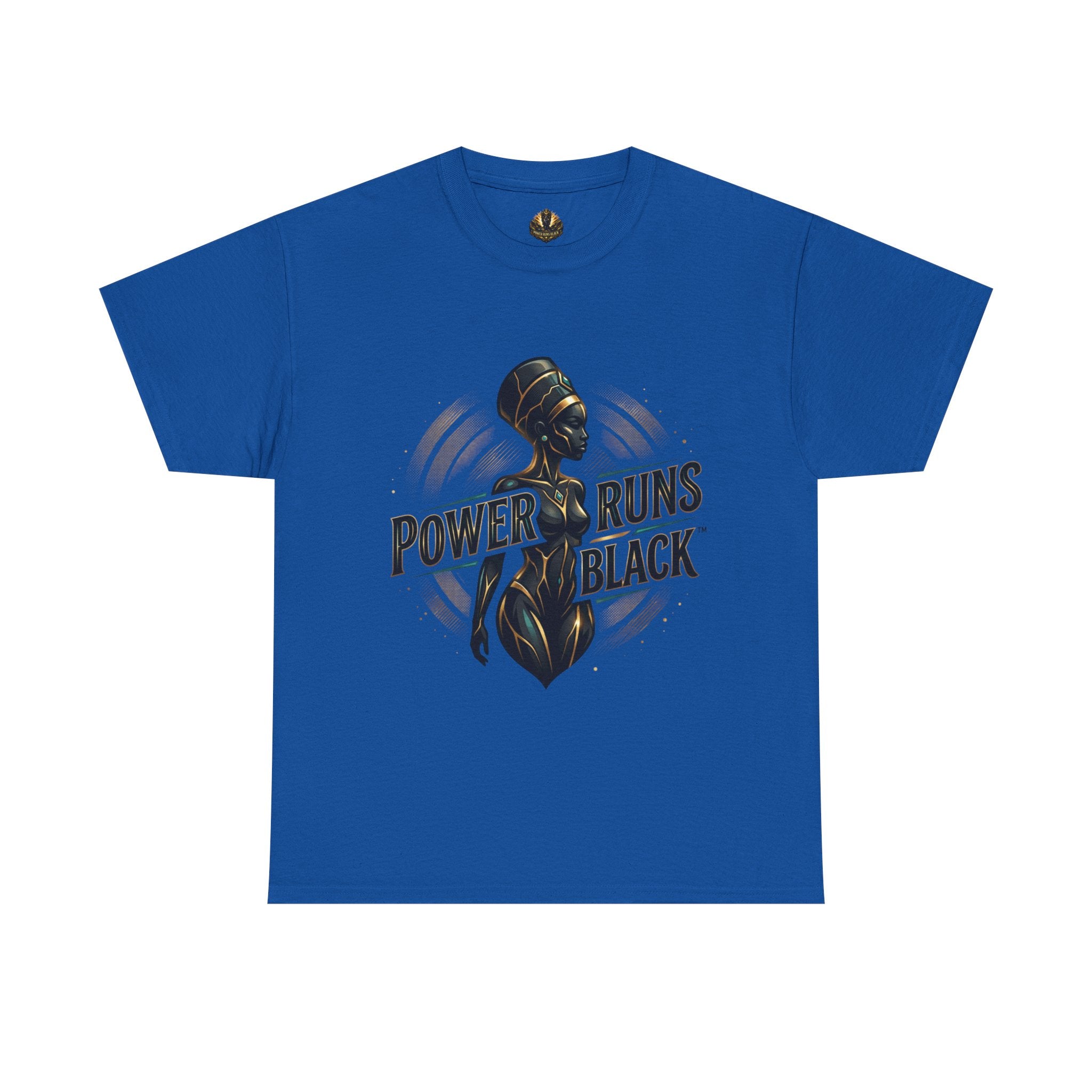 Power Runs Black Queen Goddess Graphics Tee by Power Runs Black