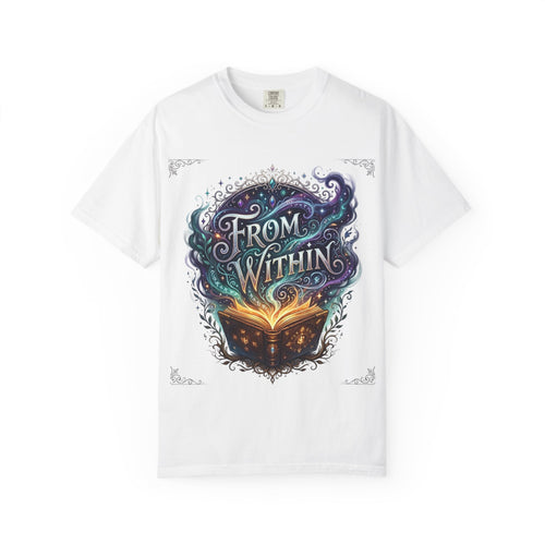 Power Runs Black PRB From Within Magic Book T-Shirt — Fantasy Illustrated Graphic Tee by Printify