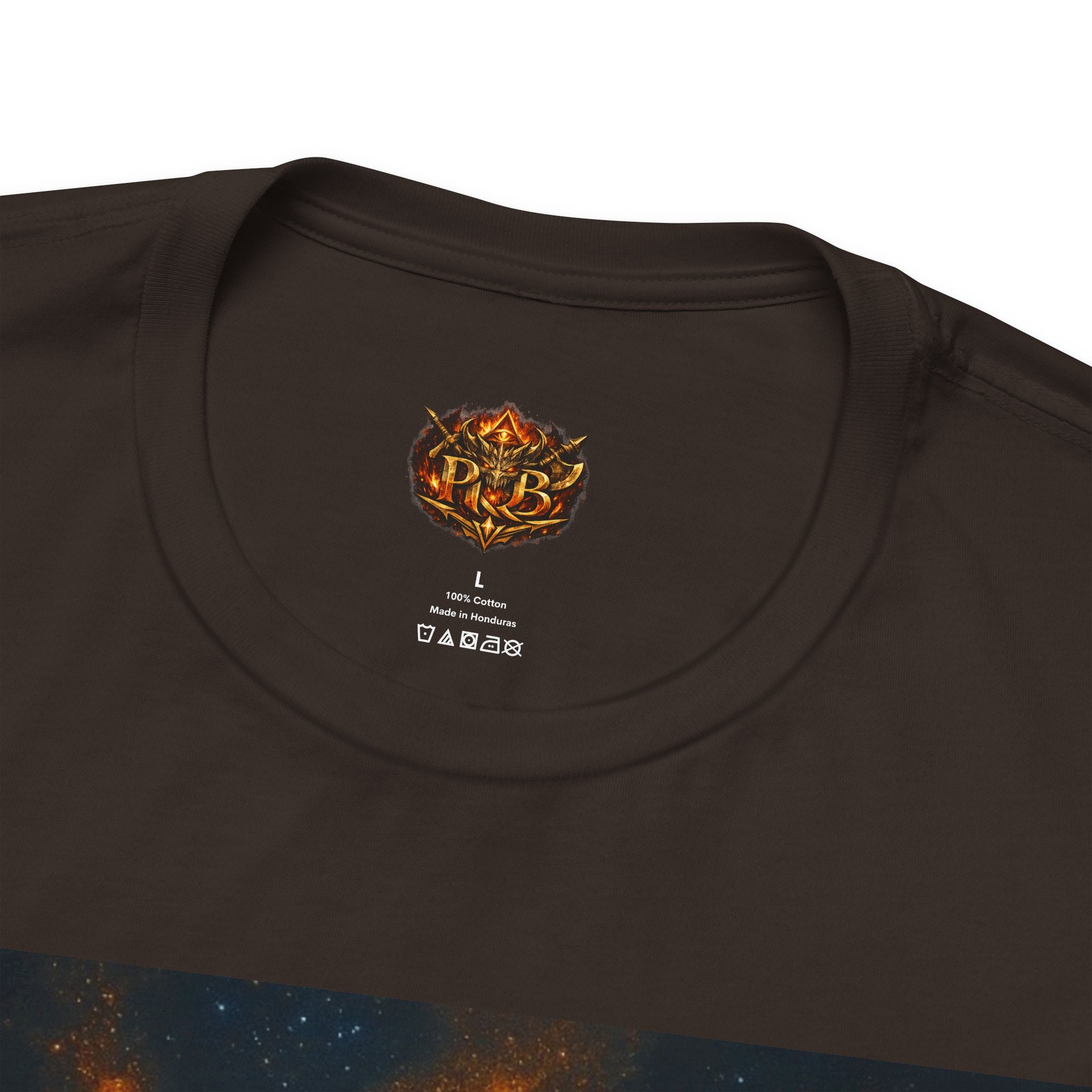 Power Runs Black PRB The Starbound Seven Tee – Retro Cosmic Superhero Poster Shirt by Power Runs Black