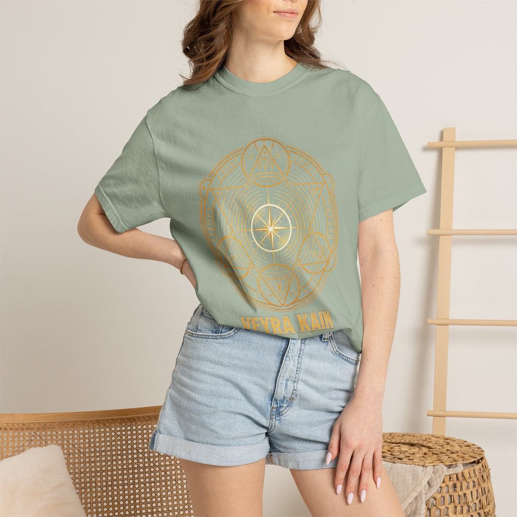 Power Runs Black PRB — Veyra Kain Geometric Sigil Tee with “Too Much Becomes Ruin” Graphic T-Shirt by Power Runs Black