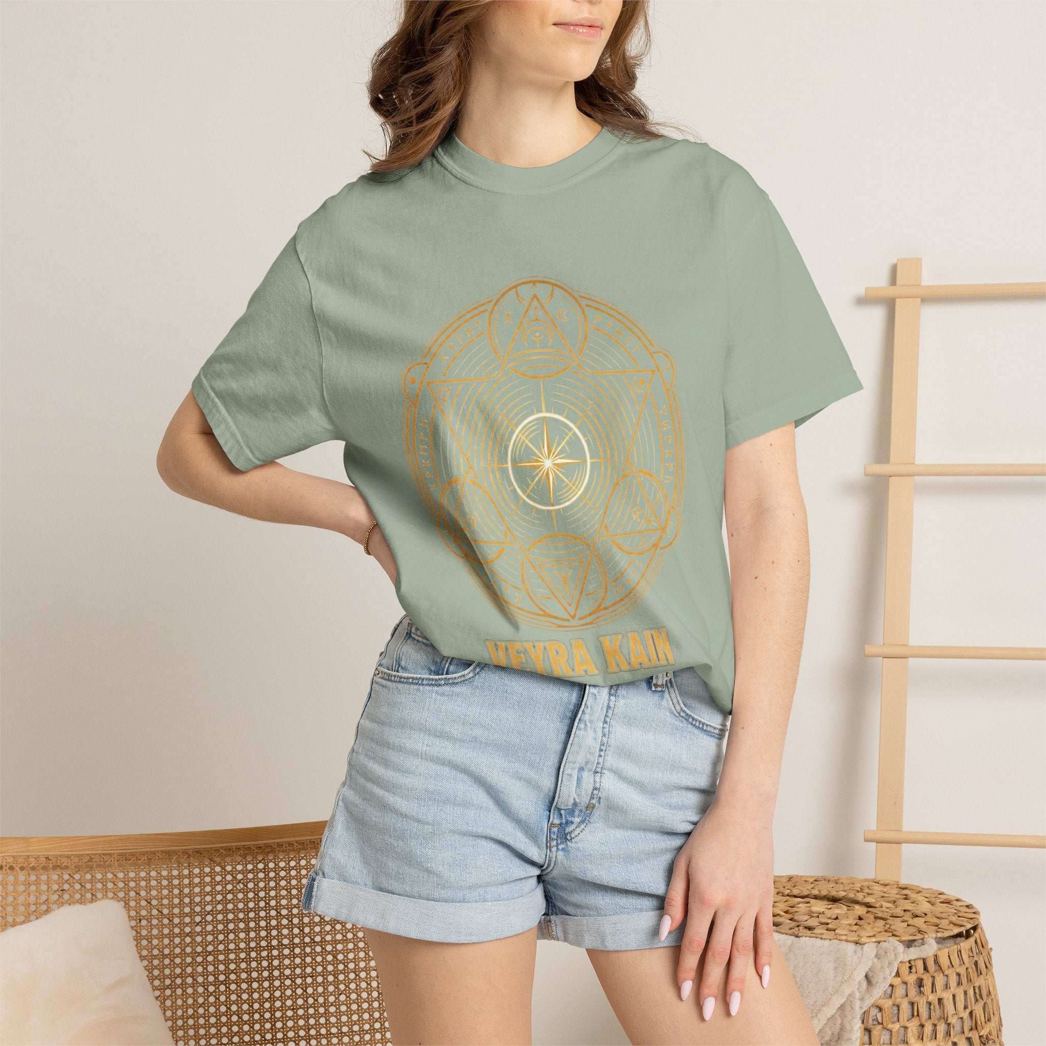 Power Runs Black PRB — Veyra Kain Geometric Sigil Tee with “Too Much Becomes Ruin” Graphic T-Shirt by Power Runs Black