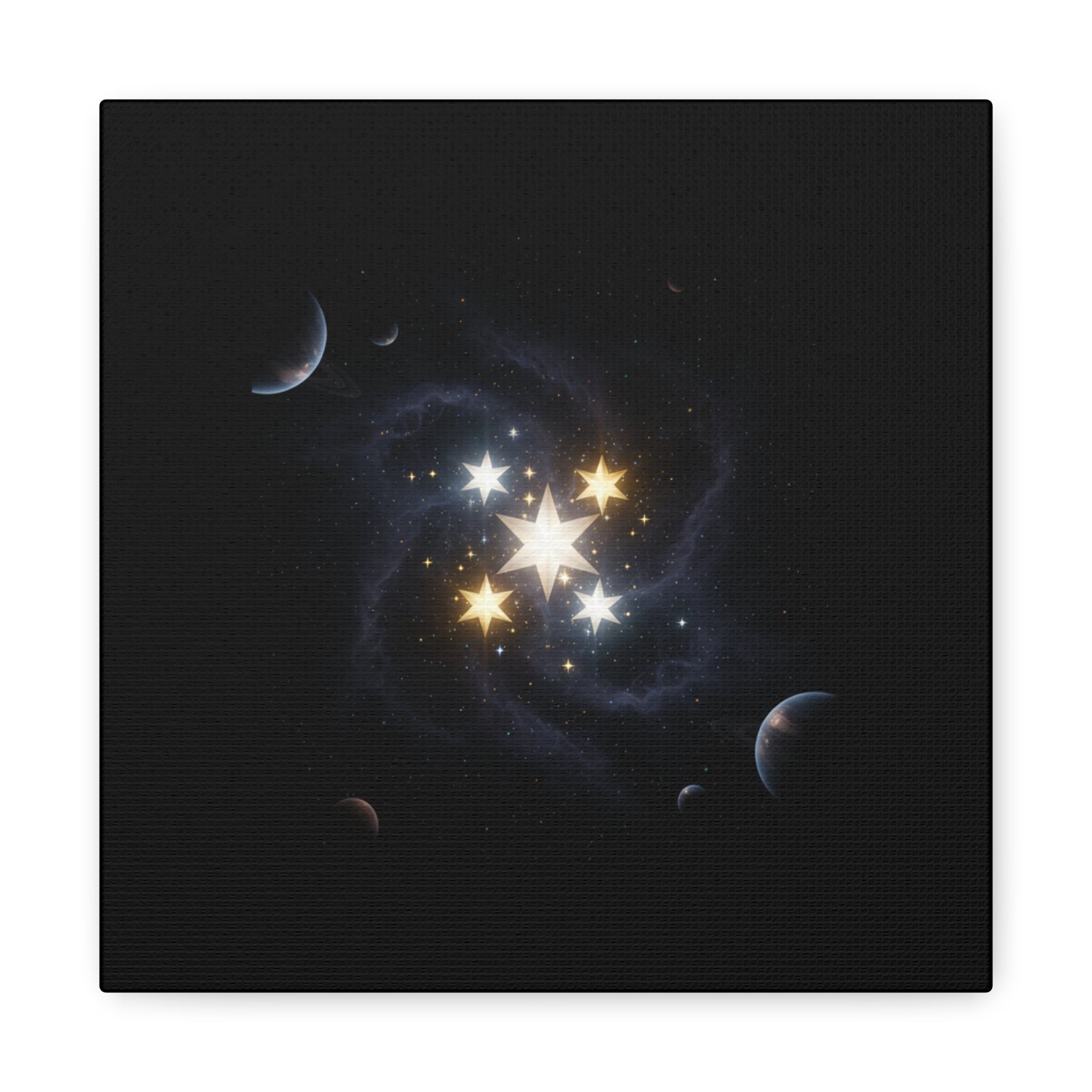 Power Runs Black PRB Glowing Star Constellation Canvas by Power Runs Black
