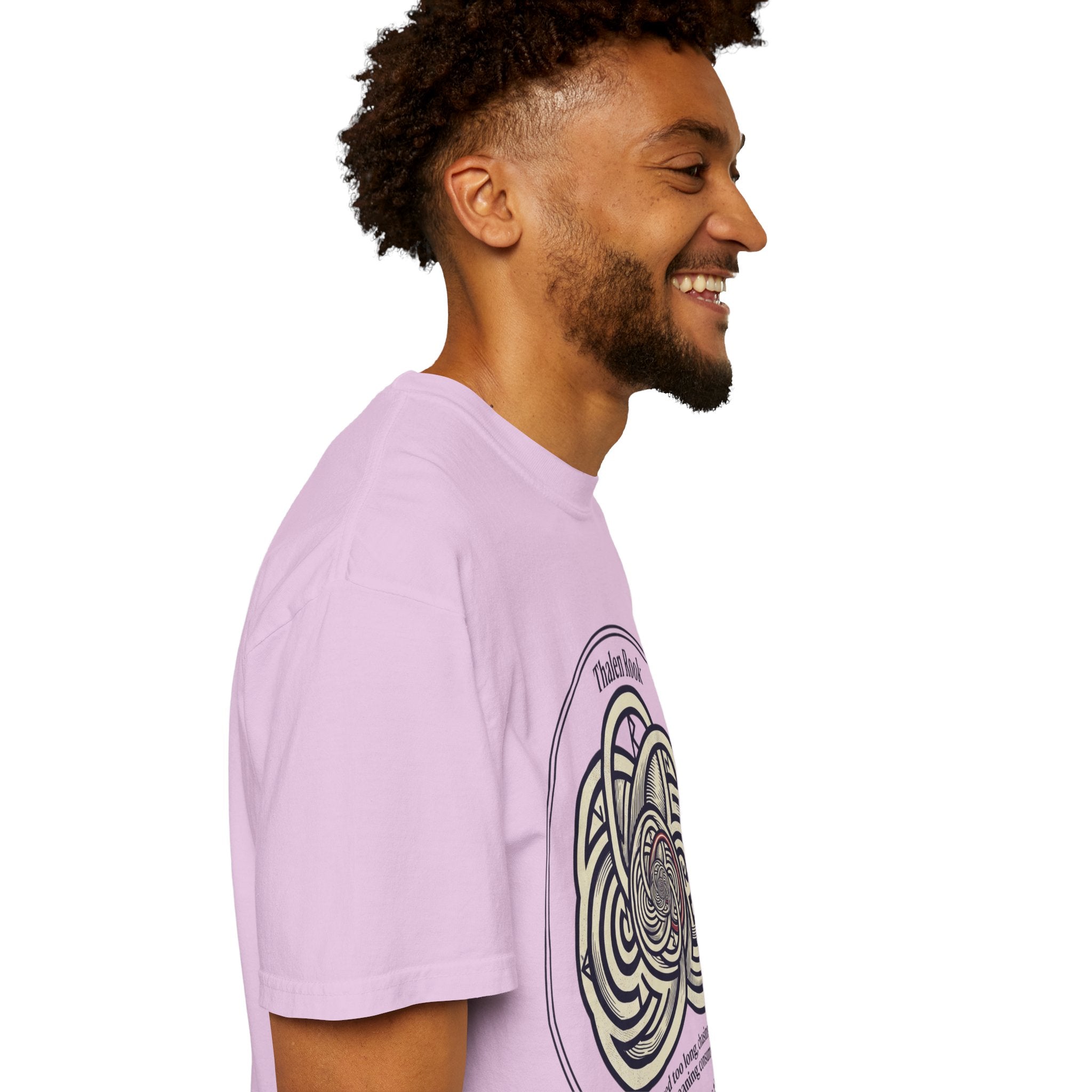 Power Runs Black PRB Thalen Rook Celtic Knot Graphic T-Shirt — "He stared too long..." Quote Tee by Power Runs Black