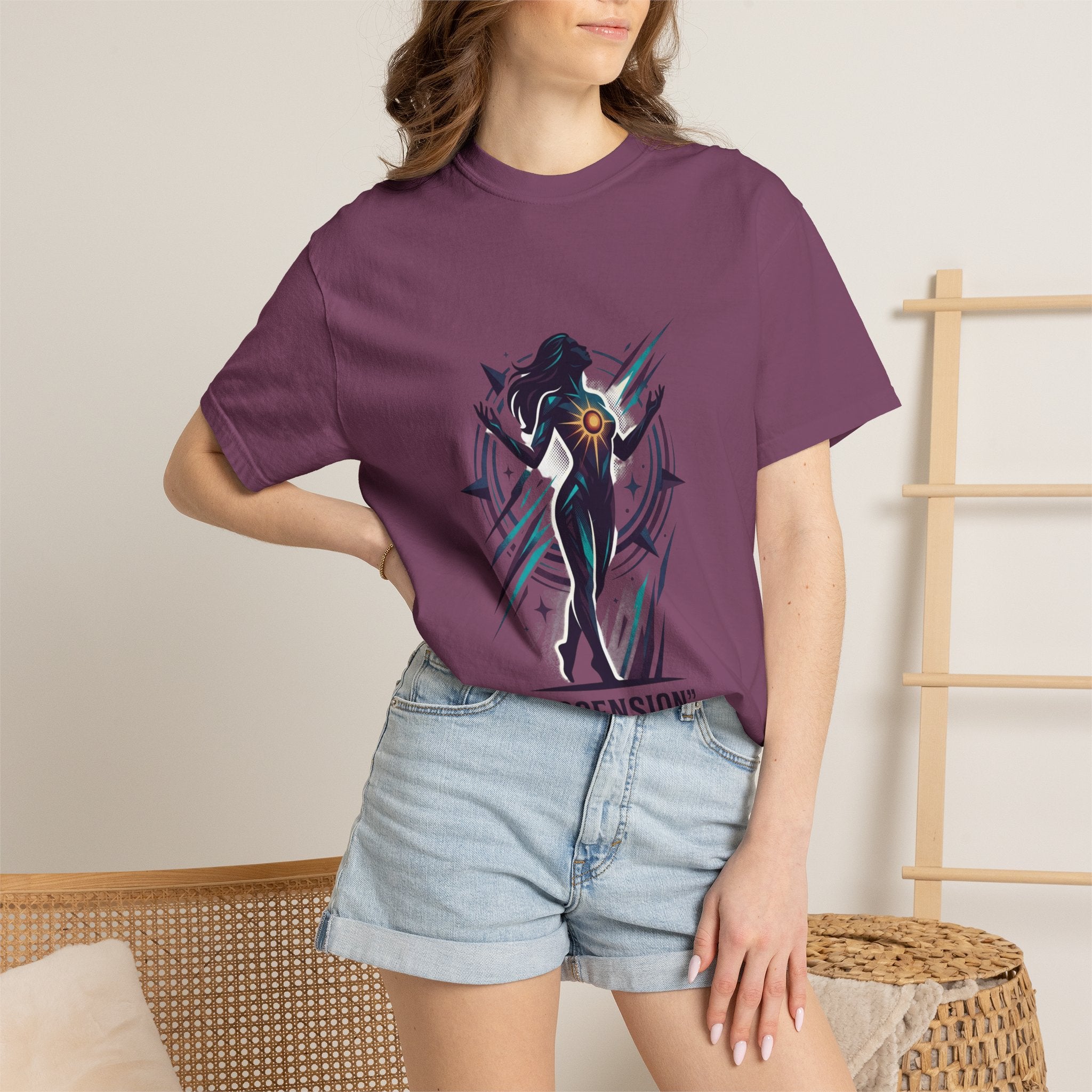 Power Runs Black PRB Ascension Graphic T-Shirt — Cosmic Silhouette Tee by Printify