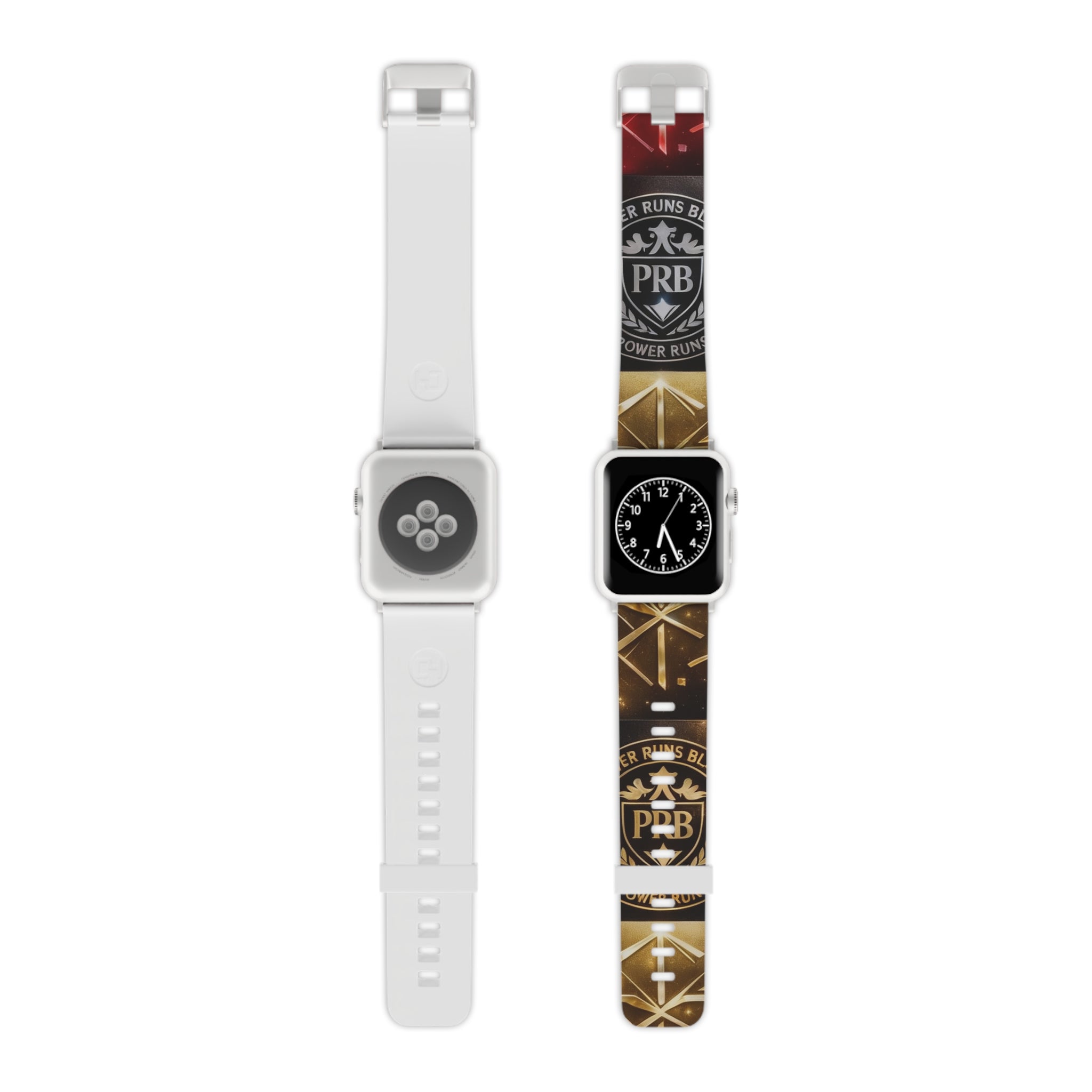 Decorative Crest Apple Watch Band — Bronze & Black TPU Strap by Printify