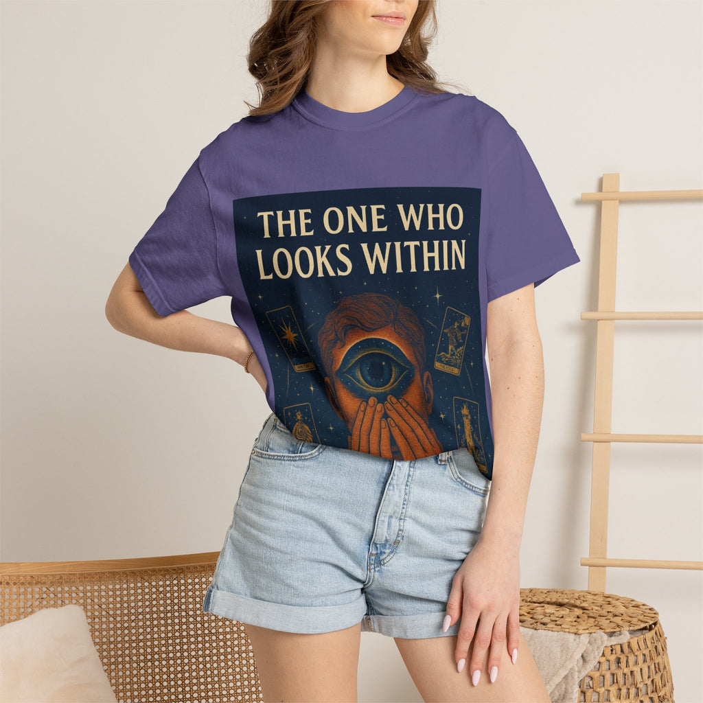 PRB Tarot Eye T-Shirt — "The One Who Looks Within" Mystical Graphic Tee by Power Runs Black