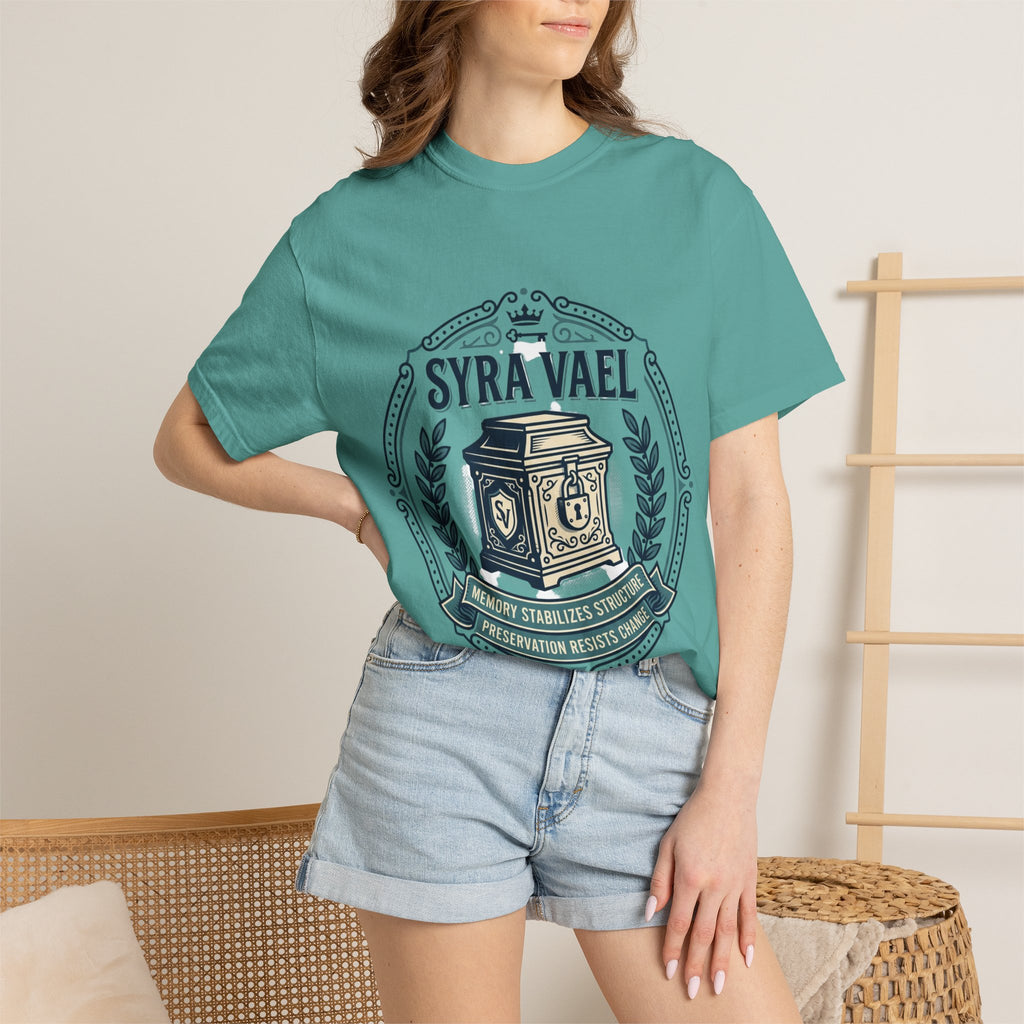 Power Runs Black PRB — Syra Vael Vintage Crest Tee by Power Runs Black
