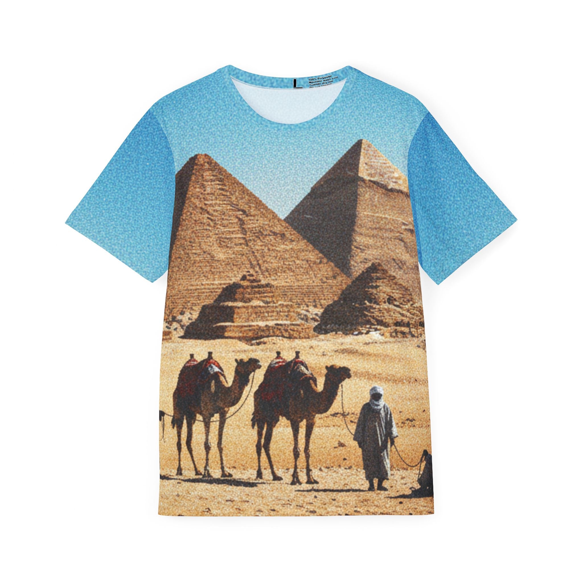 PRB Egypt Pyramid & Camel Men's All-Over Print Sports Jersey by Power Runs Black