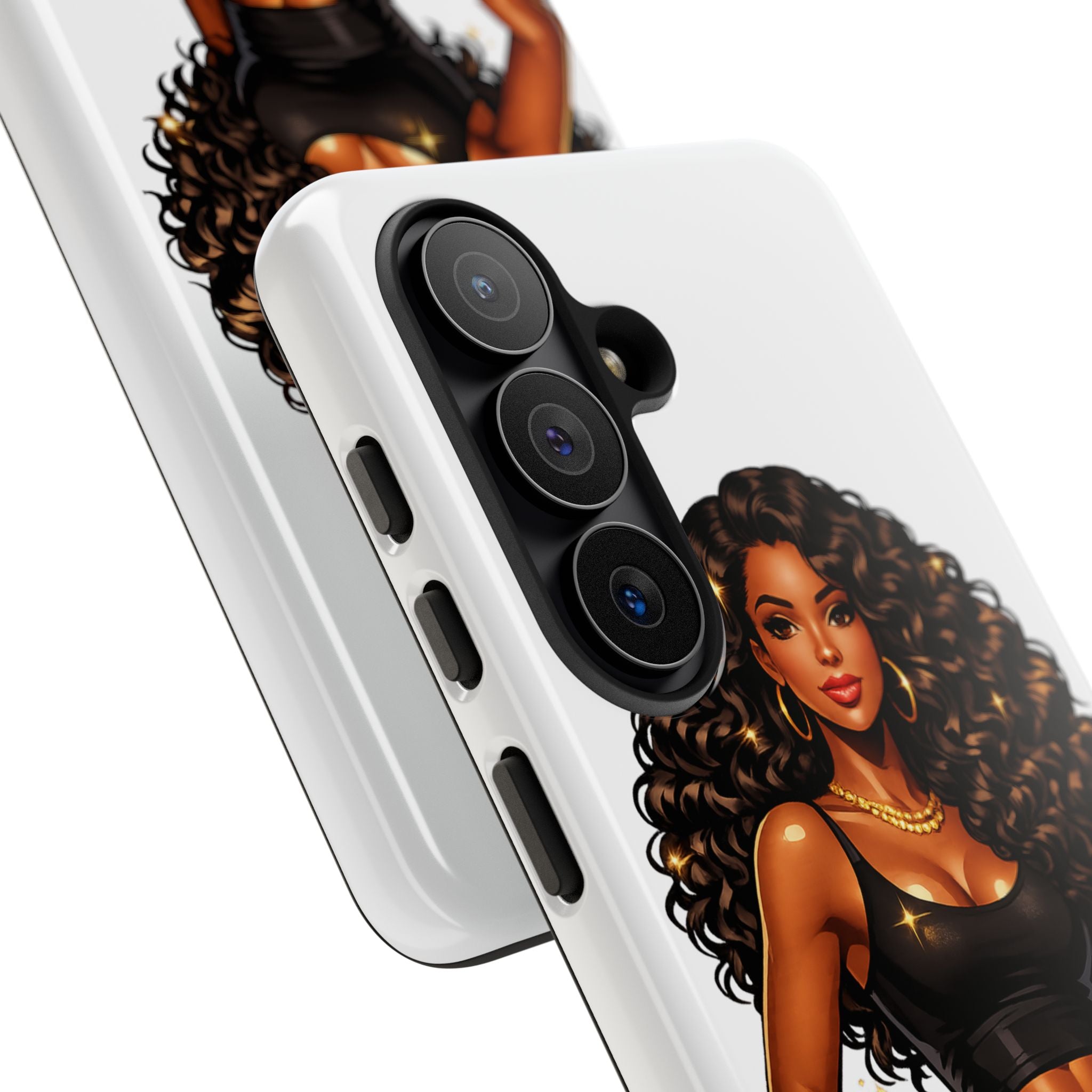 Pretty Rich Bitch by PRB Curly Hair Phone Case by Printify