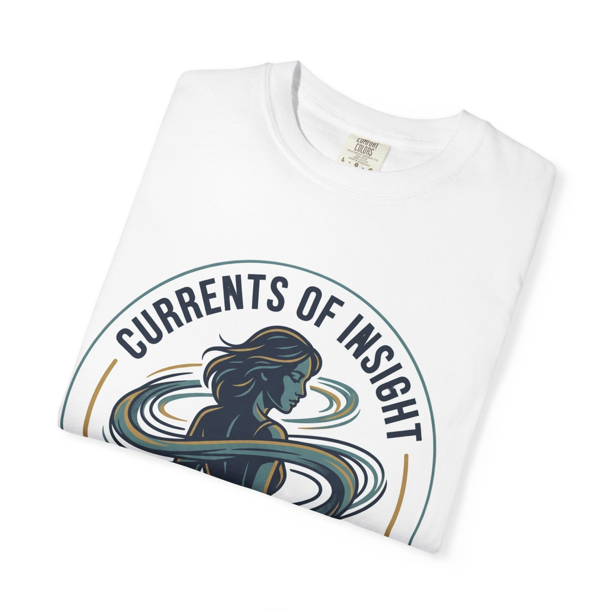 Power Runs Black Currents of Insight T-Shirt — 'Astra: Every thought leaves a trail' Graphic Tee by Power Runs Black