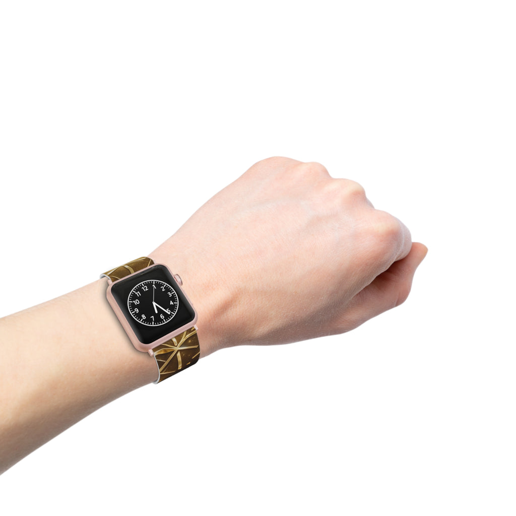 Decorative Crest Apple Watch Band — Bronze & Black TPU Strap by Printify