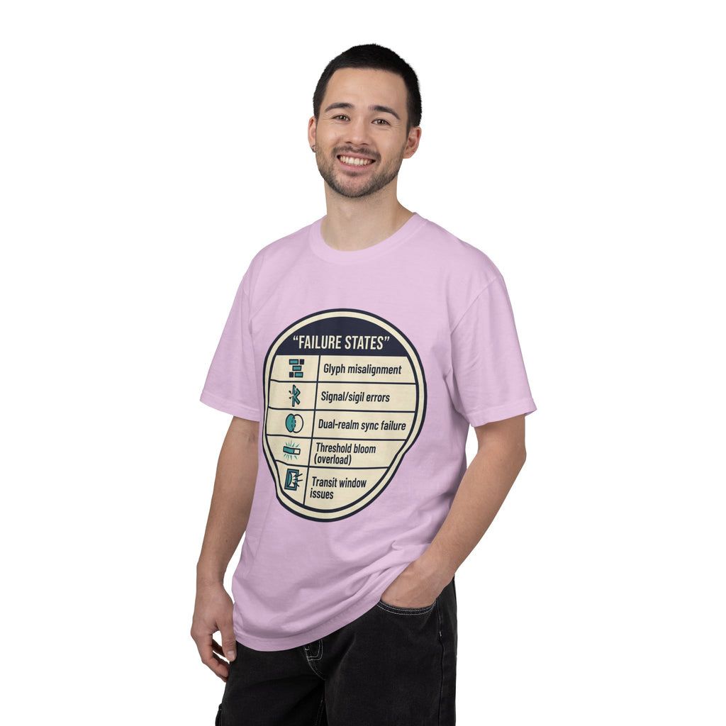 Power Runs Black PRB Failure States T-Shirt — Sci‑Fi Status Badge Graphic Tee by Printify