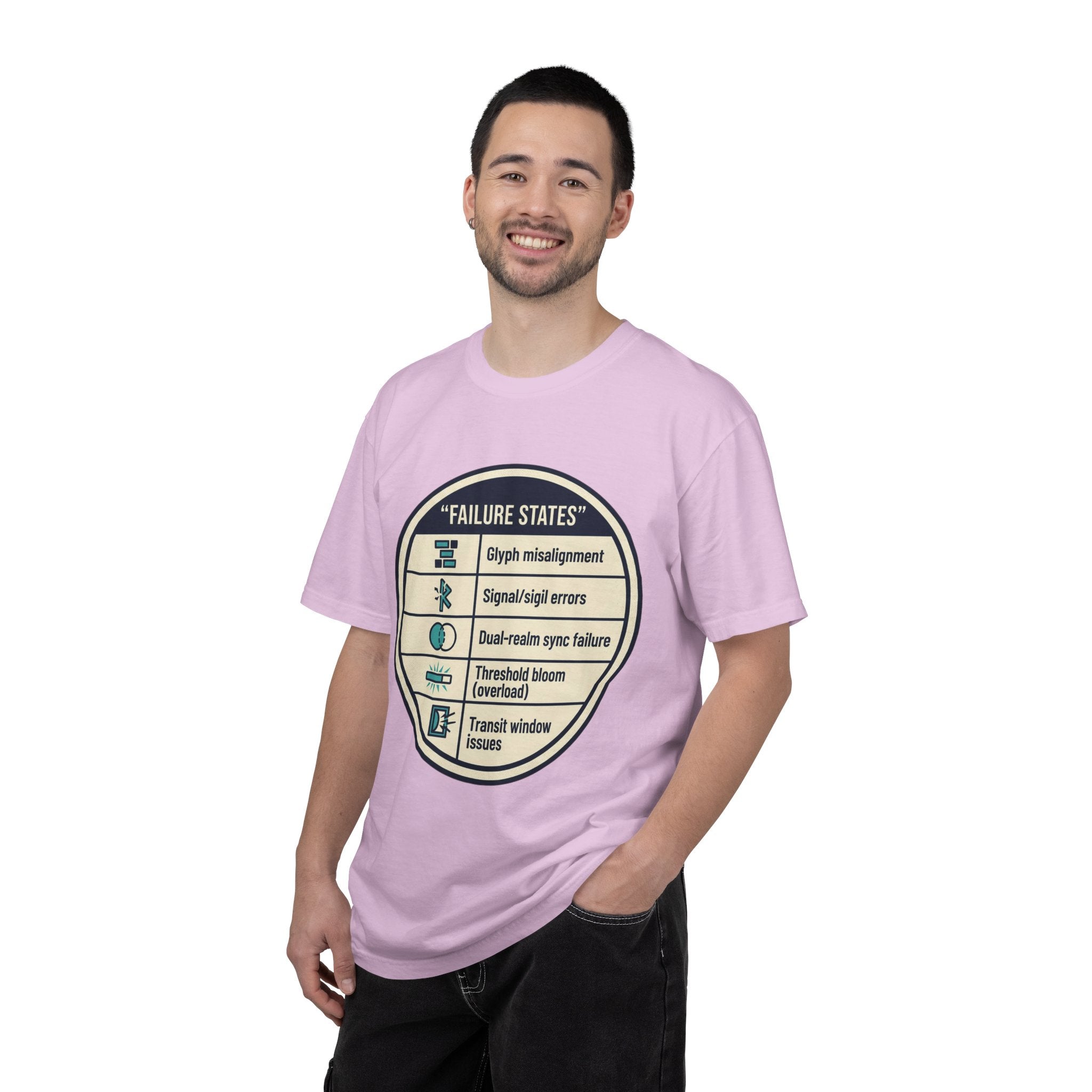 Power Runs Black PRB Failure States T-Shirt — Sci‑Fi Status Badge Graphic Tee by Printify