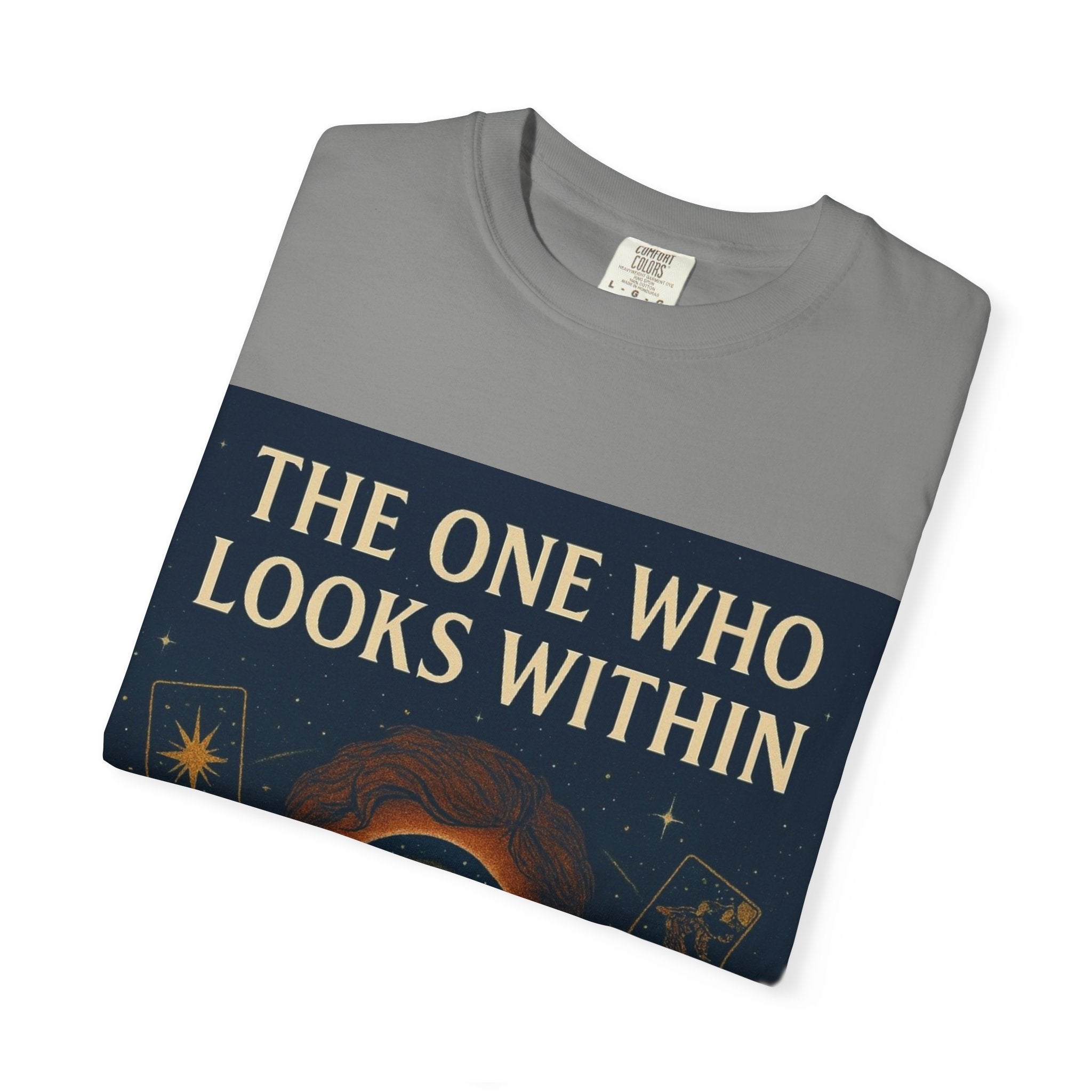 PRB Tarot Eye T-Shirt — "The One Who Looks Within" Mystical Graphic Tee by Power Runs Black