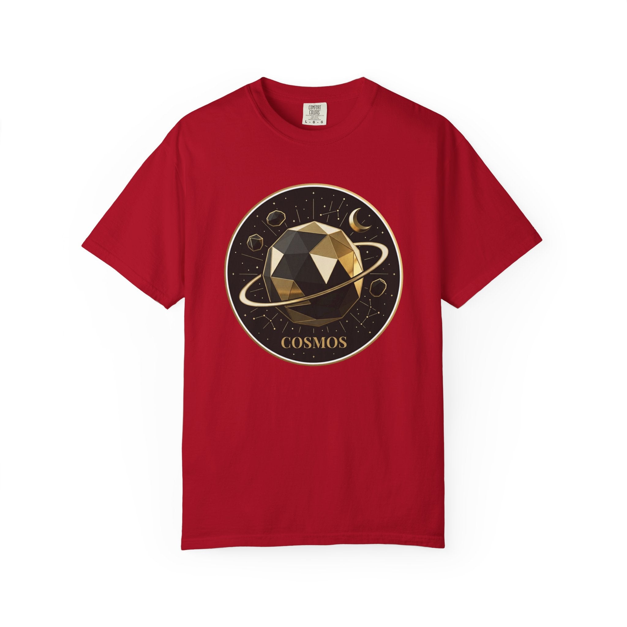 PRB Cosmos Geometric Planet T-Shirt by Power Runs Black