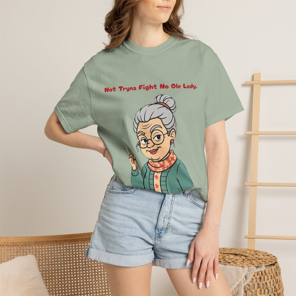 PRB Not Tryna Fight No Ole Lady T-shirt | Funny Grandma Graphic Tee by Printify