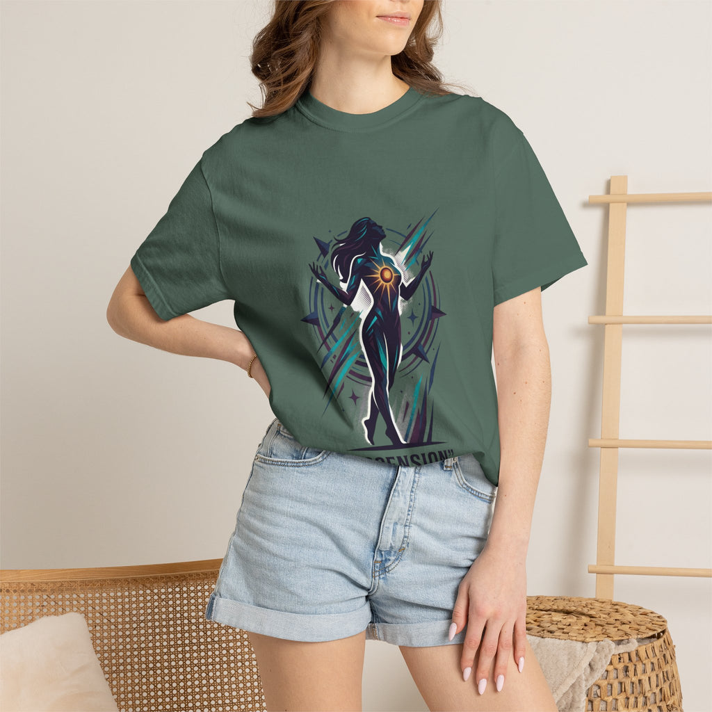 Power Runs Black PRB Ascension Graphic T-Shirt — Cosmic Silhouette Tee by Printify