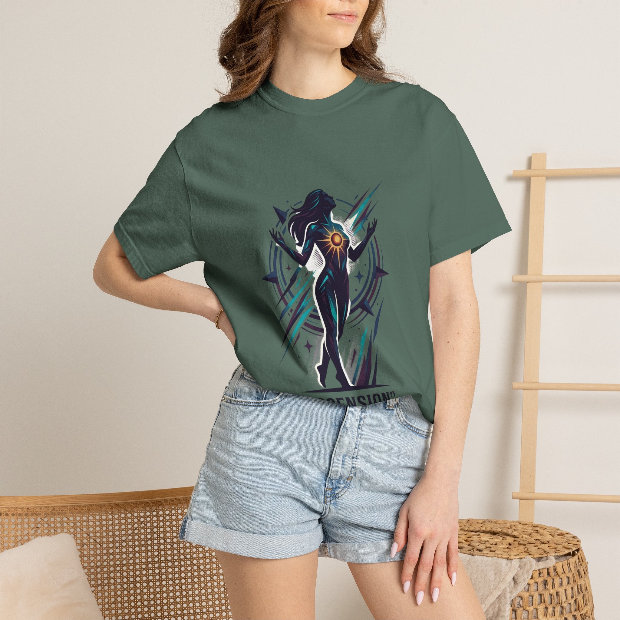Power Runs Black PRB Ascension Graphic T-Shirt — Cosmic Silhouette Tee by Printify