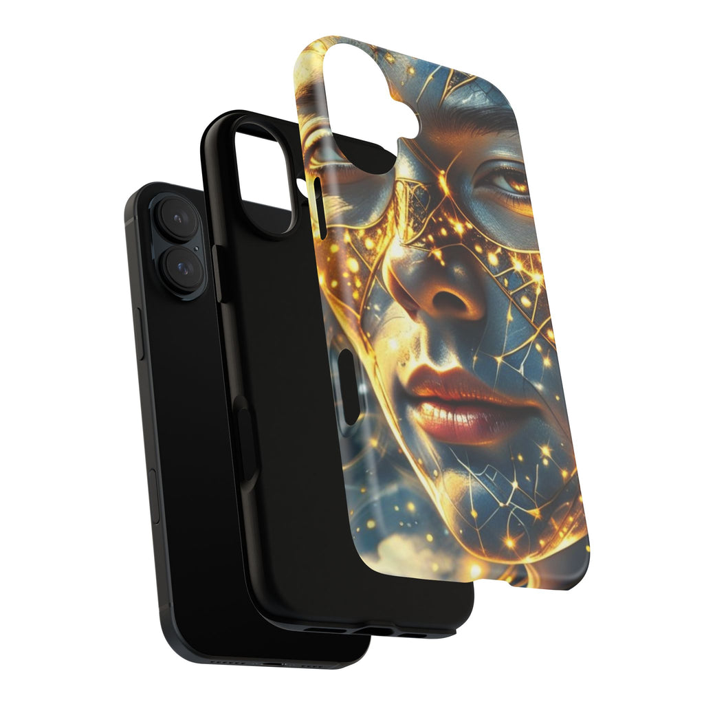 PRB Galactic Portrait Tough Case | Cosmic Face Phone Case, Starry Nebula Design by Printify