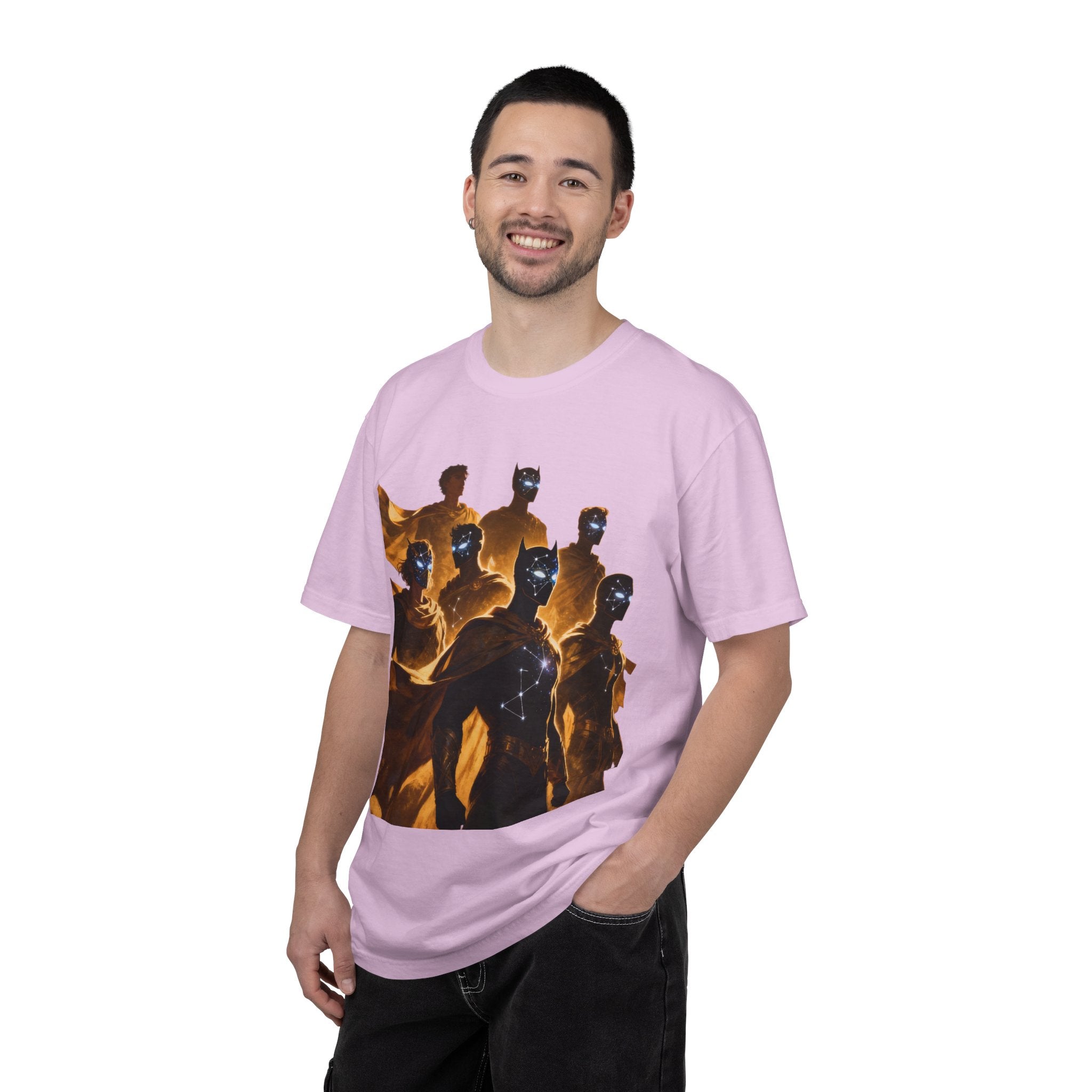 PRB Cosmic Heroes Graphic Tee (Golden Cloaks & Starry Faces) by Power Runs Black