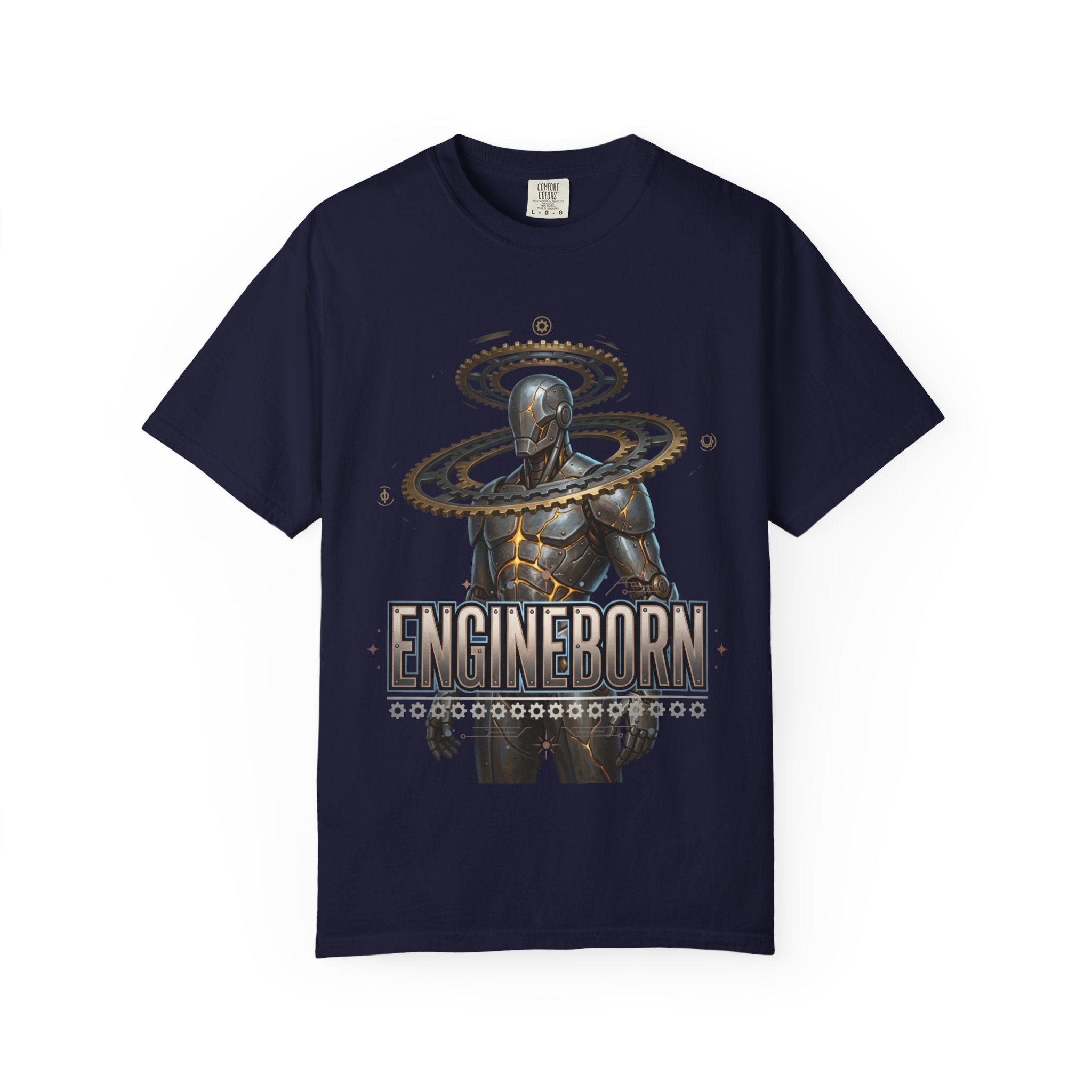 Printify PRB Engineborn Cyborg Figure T-shirt | Futuristic Robot Art - T-Shirt