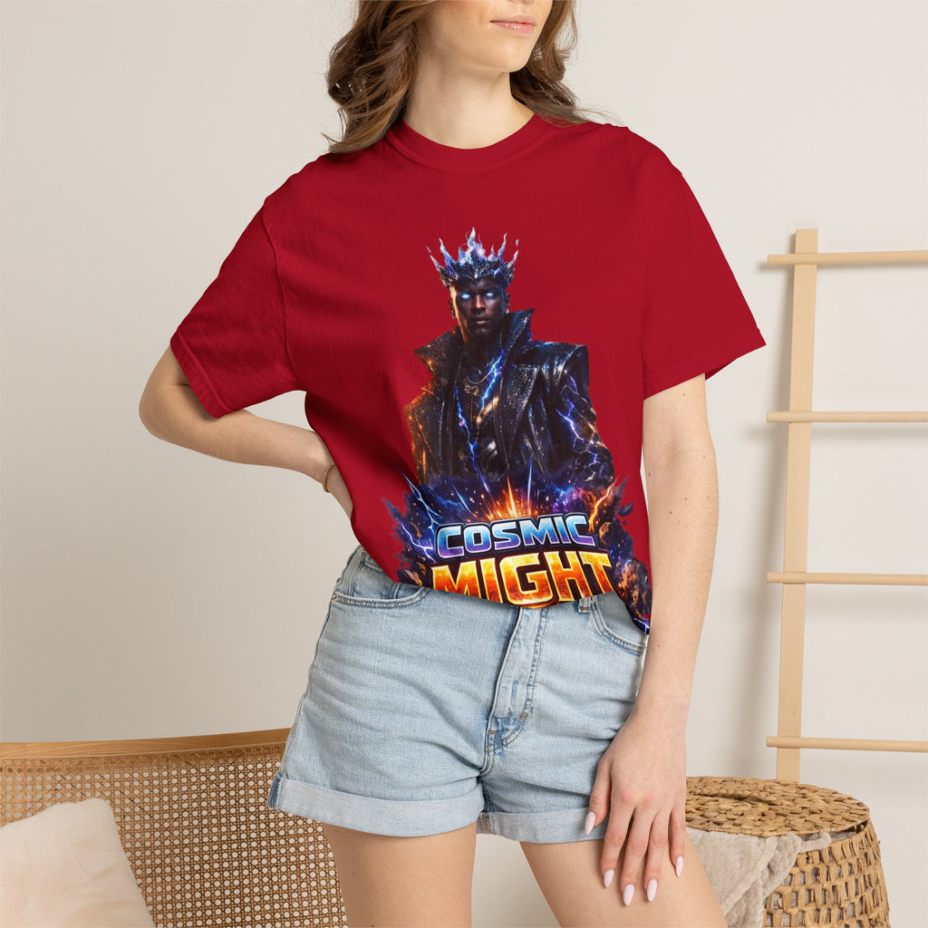 PRB Cosmic Might Unleashed T-shirt | Space Warrior Graphic Tee by Power Runs Black
