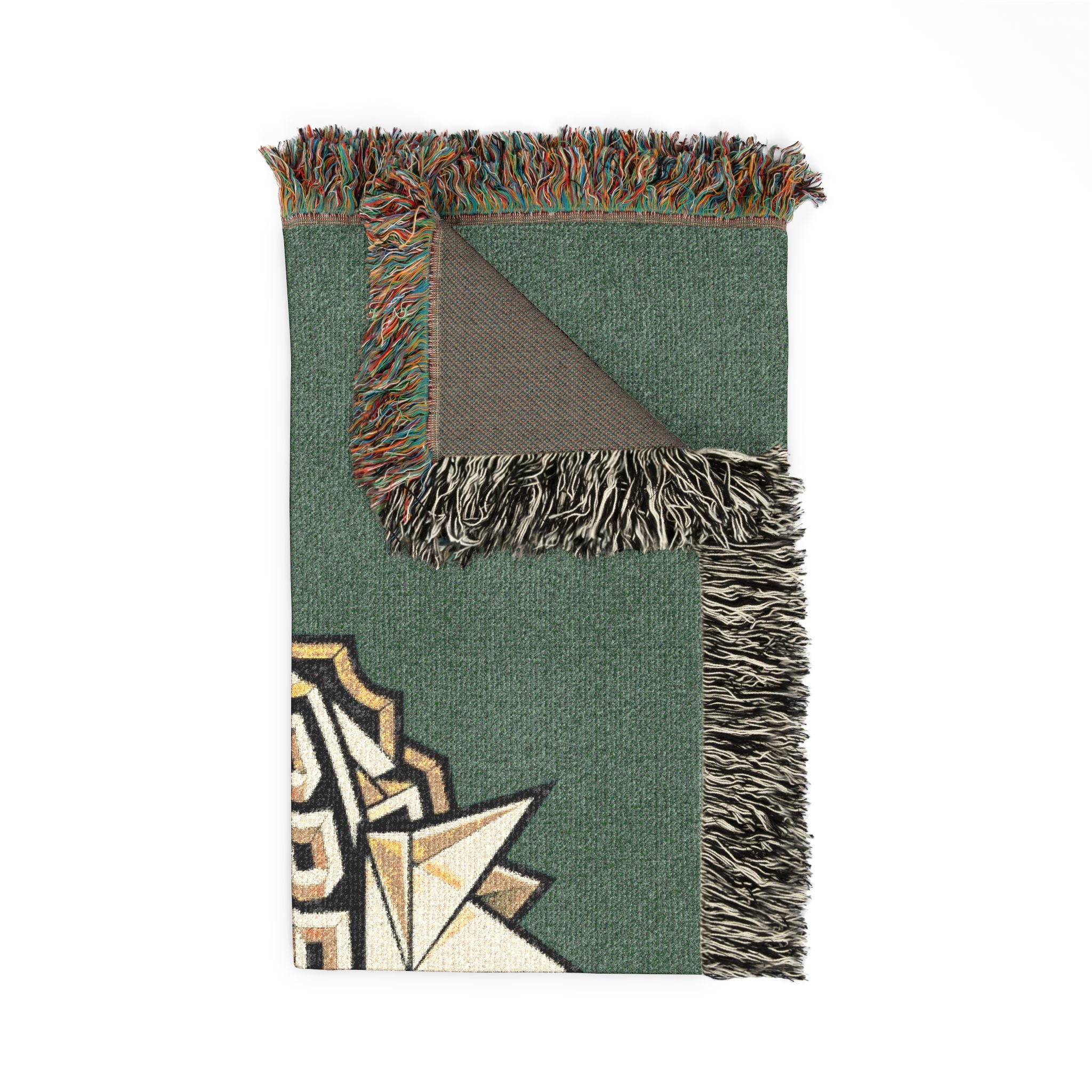 PRB Pretty Rich Bitch Southwestern Aztec Pattern Woven Blanket | Tribal Throw, Geometric Fringe by Power Runs Black