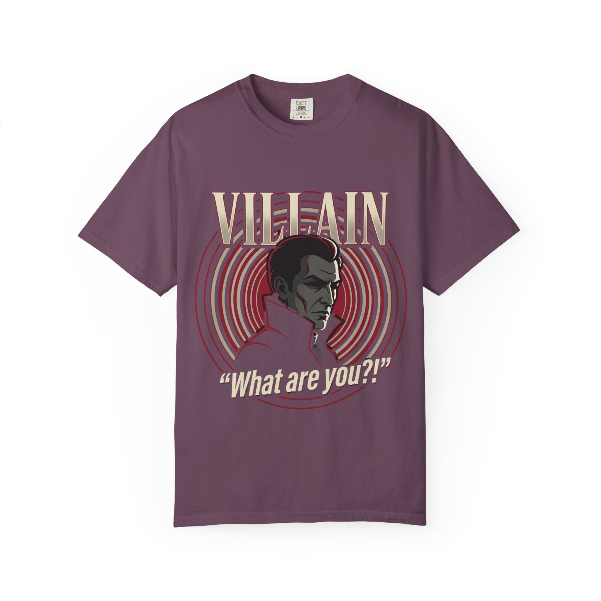 Power Runs Black Villain Portrait T-Shirt — "What Are You?" Graphic Tee by Power Runs Black